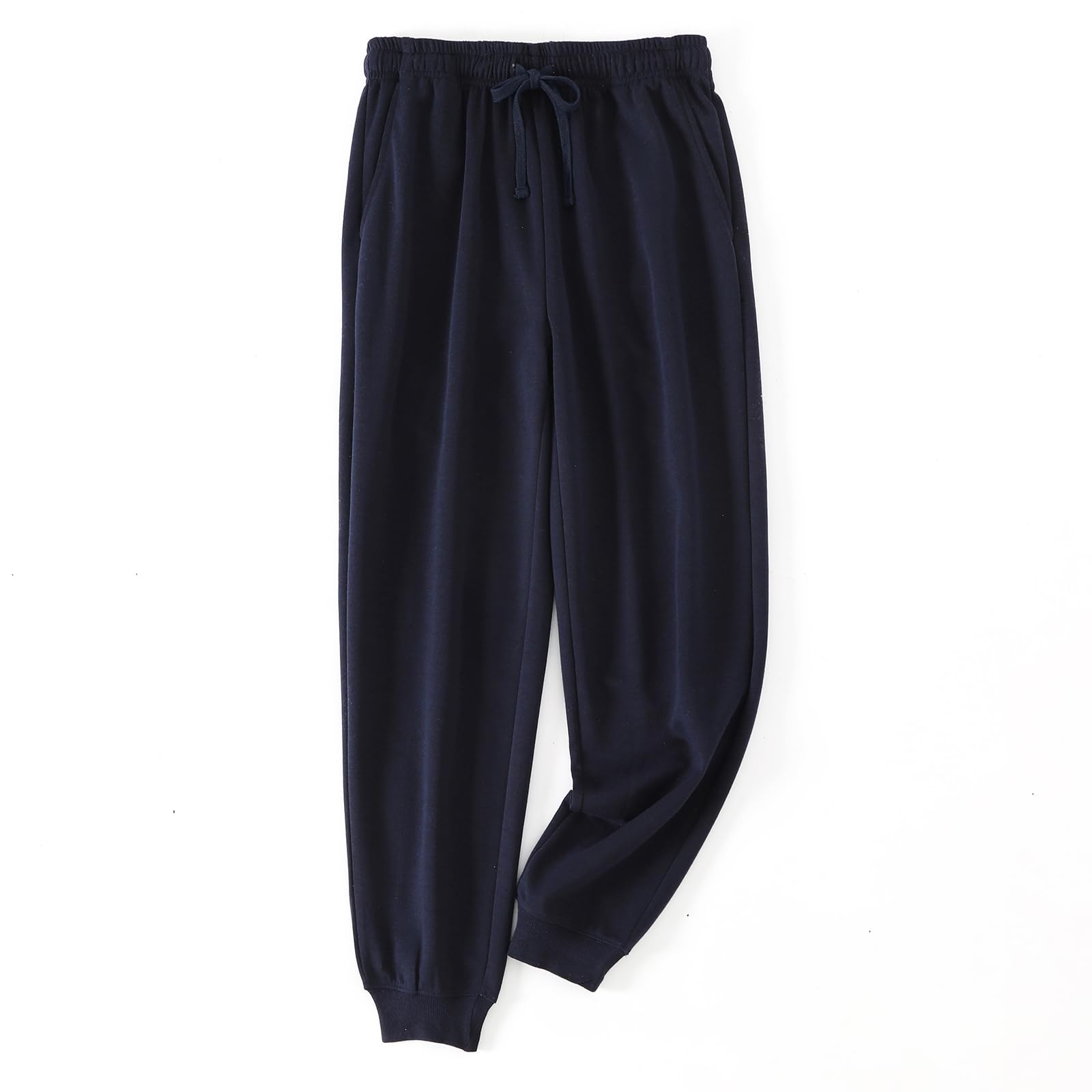 【送料無料】[JACKIE&YORK] スウェットパンツ 裏起毛 メンズ パジャマ ルームウェア ボトムス 防寒 柔らか 肌に優しい 肌に優しい 寝間着 部屋着 色：ネイビー(秋冬裏起毛)、サイズ：M