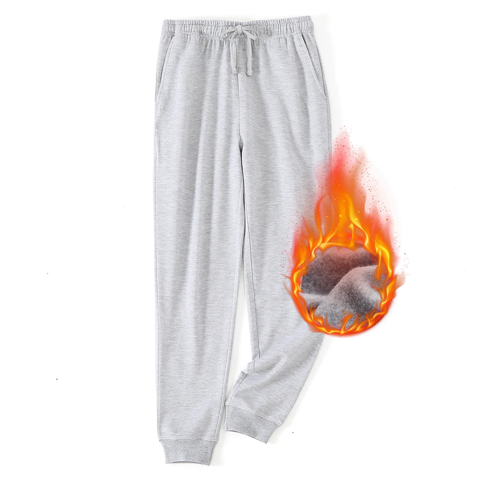 【送料無料】[JACKIE&YORK] スウェットパンツ 裏起毛 メンズ パジャマ ルームウェア ボトムス 防寒 柔らか 肌に優しい 肌に優しい 寝間着 部屋着 色：杢グレー (秋冬裏起毛)、サイズ：LL