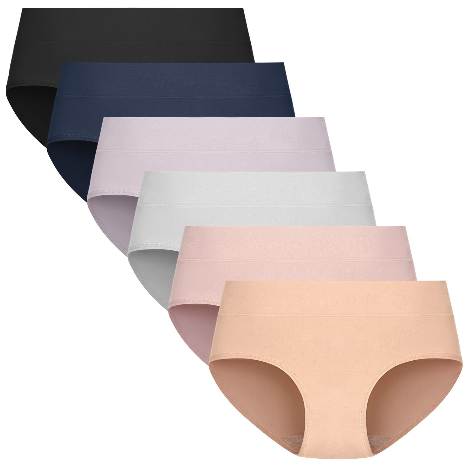 【送料無料】[POPKOK] ［ポップコー]ジュニア ショーツ ガールズ 下着 セット 女子中学生 綿 ミドルウエスト インナーパンツ 女児 女の子 肌着 6枚組 色：パステル系、サイズ：160