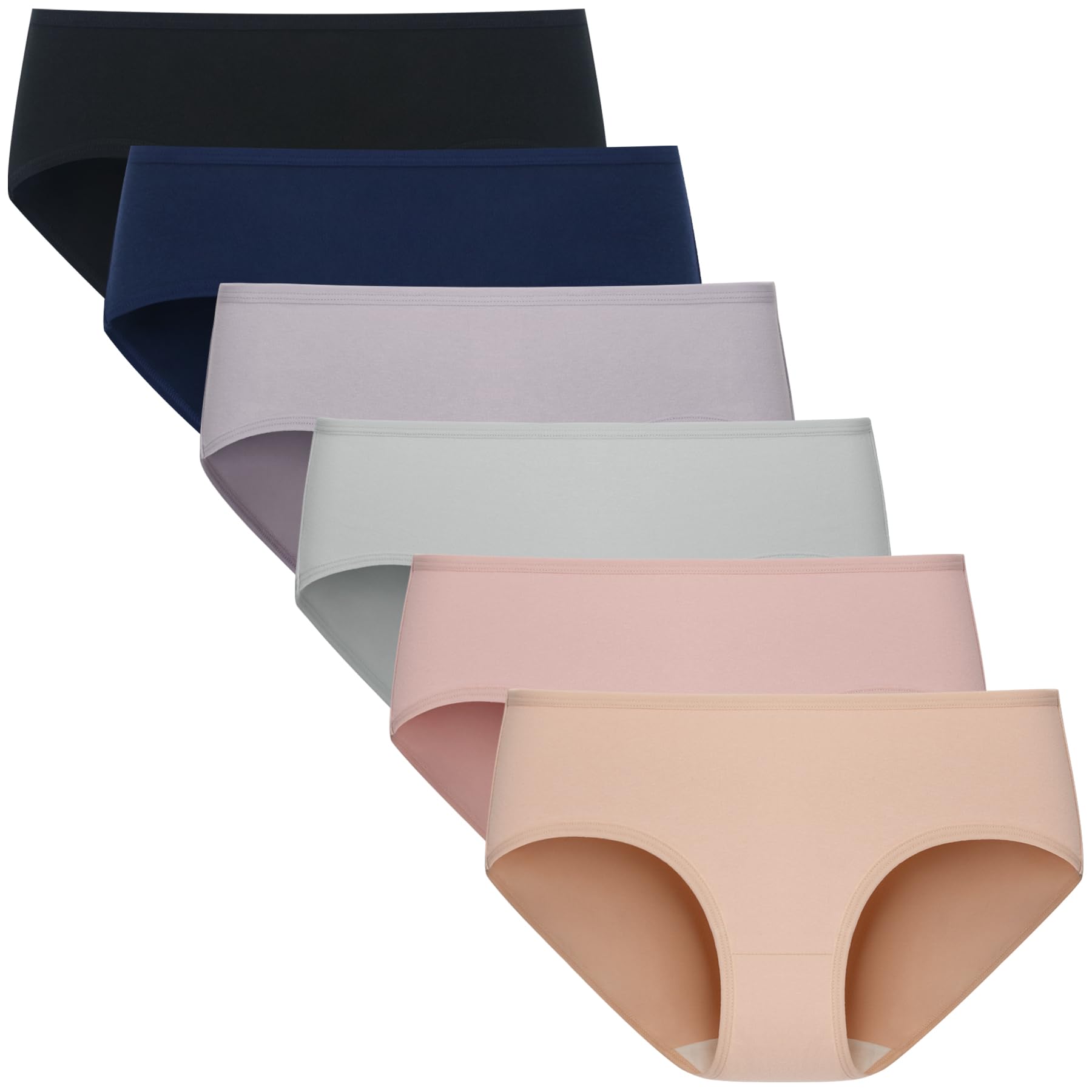 【送料無料】[POPKOK] ［ポップコー]ショーツ レディース 下着 セット 女性用 綿 レギュラー インナーパンツ ローライズ 肌着 6枚組 M-4L 色：パステルカラー、サイズ：5L