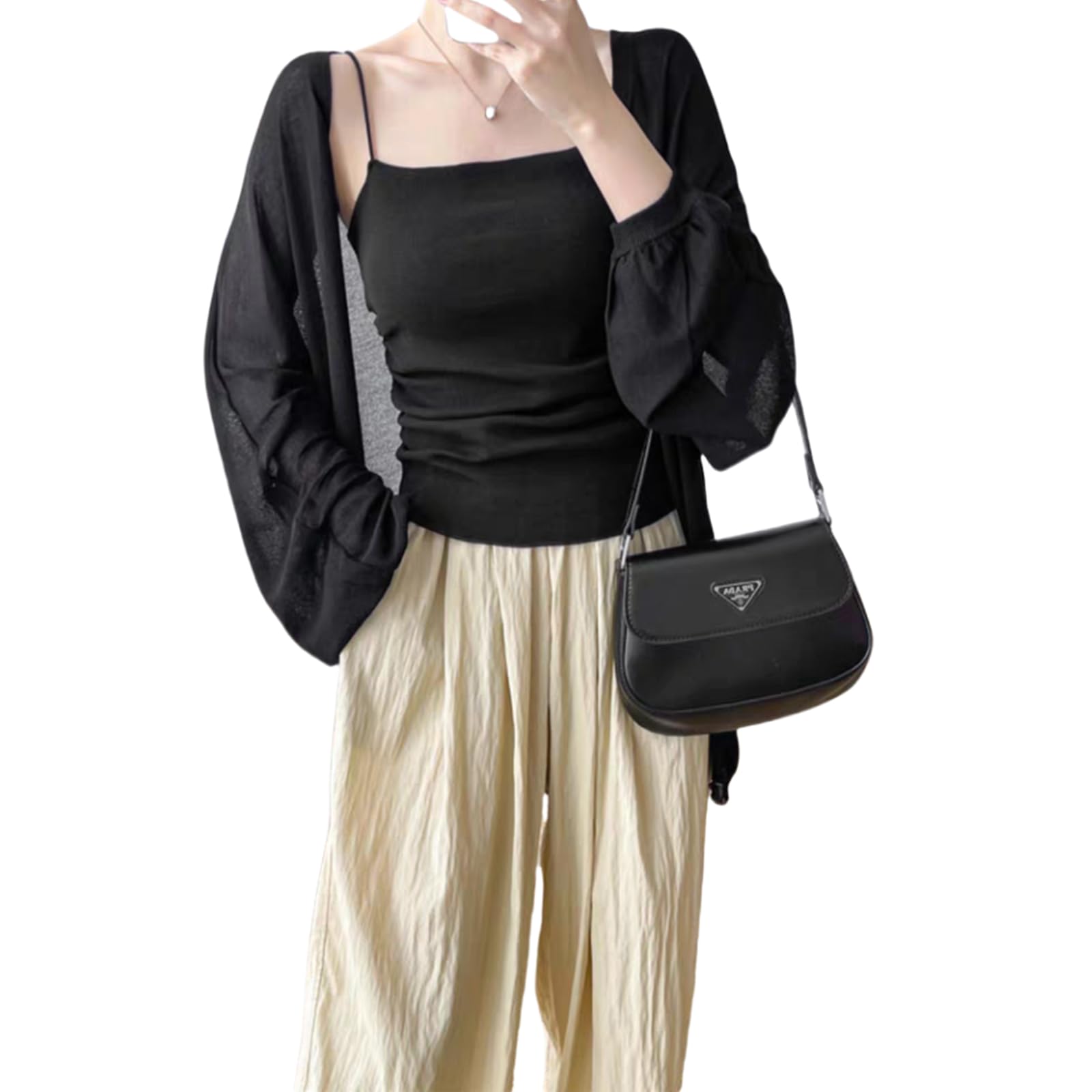 【送料無料】[xppe] カーディガン レディース ロング サマーニット トップス 羽織り 長袖 UVカット 冷..