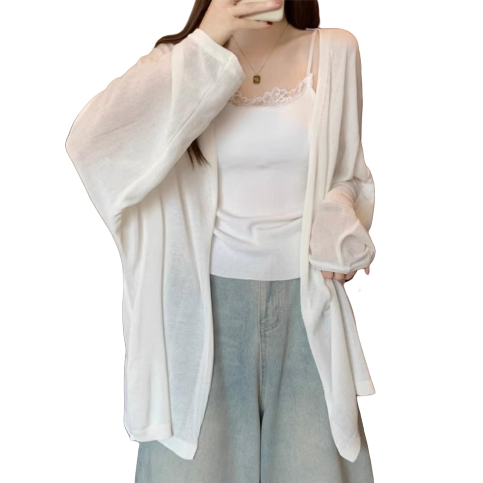 【送料無料】[xppe] カーディガン レディース ロング サマーニット トップス 羽織り 長袖 UVカット 冷..