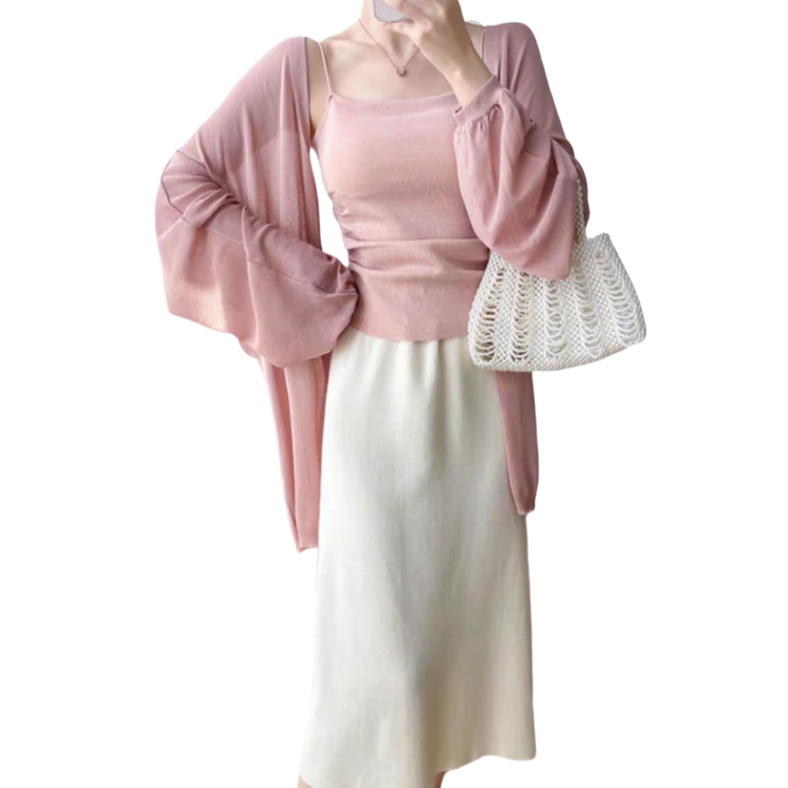 【送料無料】[xppe] カーディガン レディース ロング サマーニット トップス 羽織り 長袖 UVカット 冷..