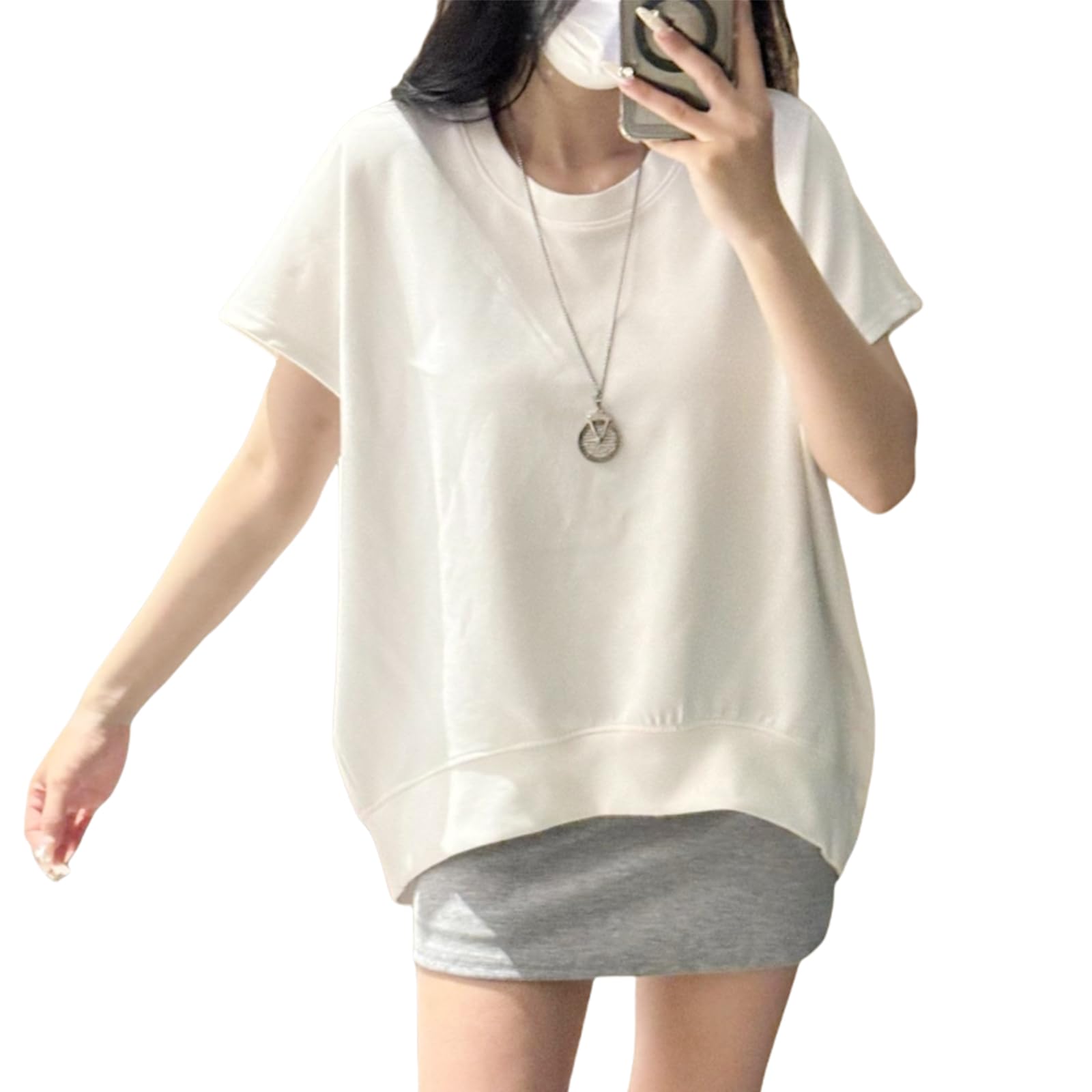 【送料無料】[xppe] Tシャツ レディース トップス ドルマンスリーブ 半袖 カウルネック ゆったり プル..