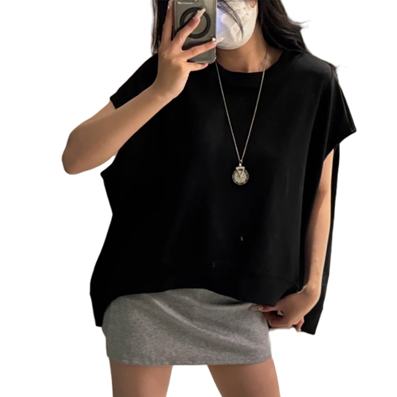 【送料無料】[xppe] Tシャツ レディース トップス ドルマンスリーブ 半袖 カウルネック ゆったり プル..