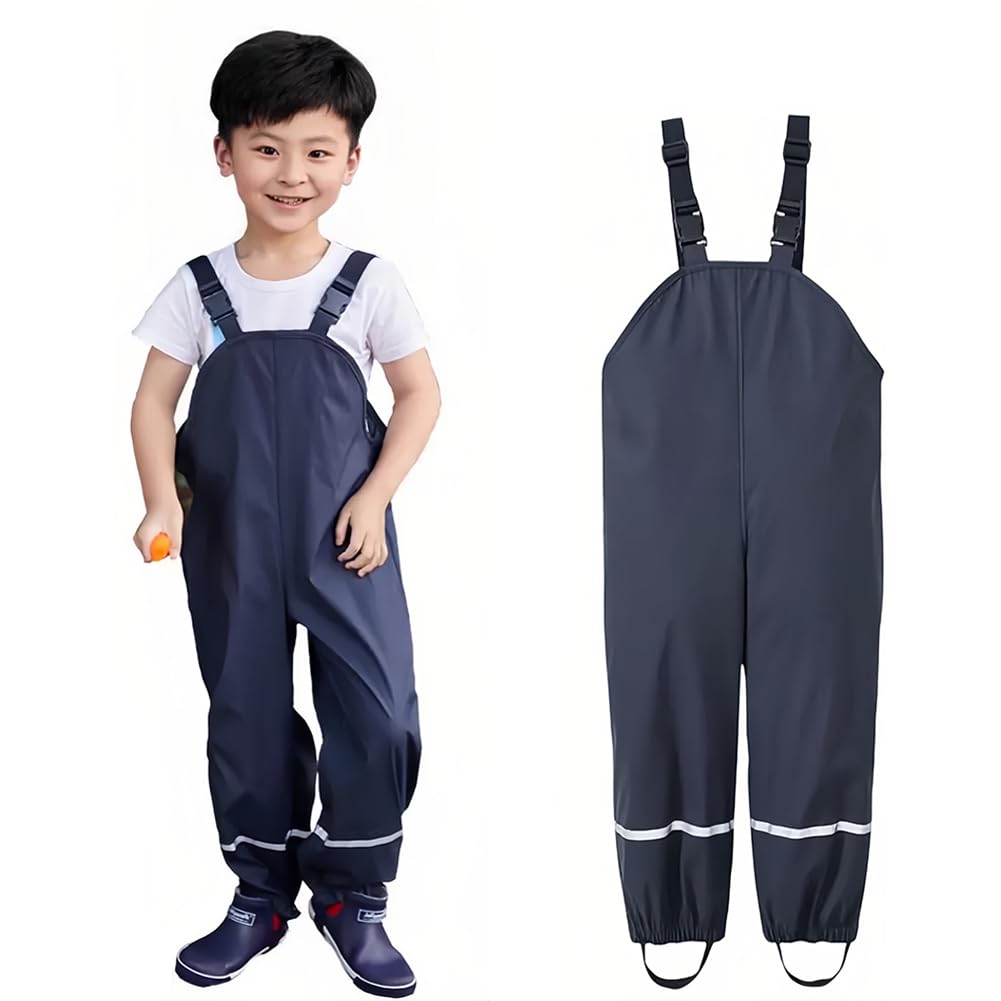 【送料無料】[Limspace] プレイウェア キッズ お砂場着 PU防水オーバーオール 春夏用レインウェア サロ..