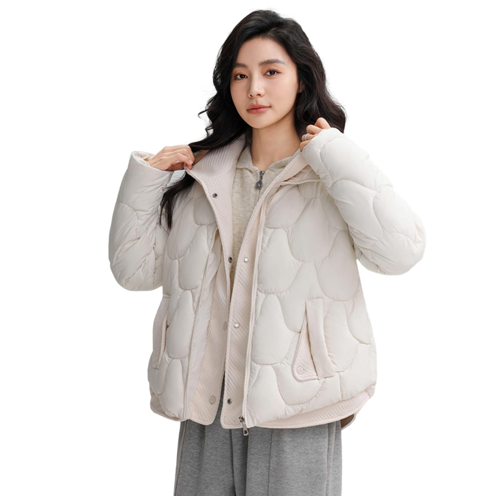 【送料無料】ダウンジャケット レディース ダウンコート ショート丈 フード付き 中綿 アウター コート防寒 秋 冬レディースコート 暖かい ボリューム フード ...