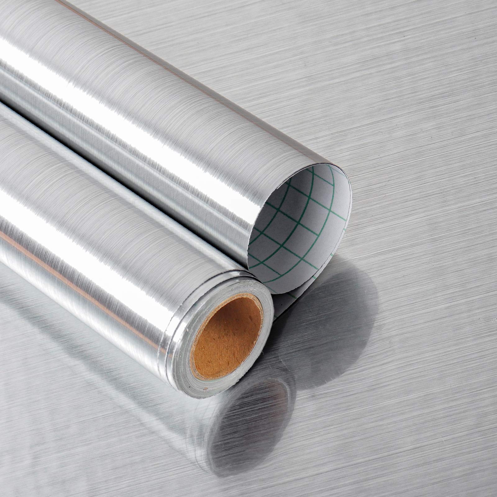 【送料無料】YENHOME アルミシート 60cmx3m ステンレス調 銀色 カッティングシート ウォールス テッカ..