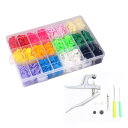 【送料無料】CSILOVEプラスナップ スナップボタンと専用のハンティプレスセット プラスチック 14mm T8 12色 240組ボタンギフト ハンティプレT8...