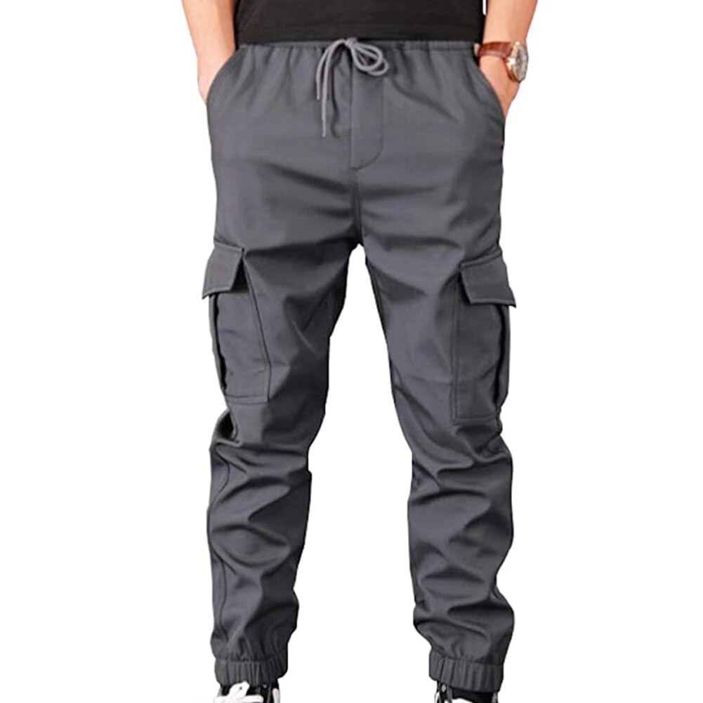 【送料無料】Quntum A.E カーゴパンツ メンズ パンツ 大きいサイズ アウトドア ロングパンツ 作業着 ズボン チノパン ボトムス M～6XL カジュアル 色：グレー、サイズ：4XL