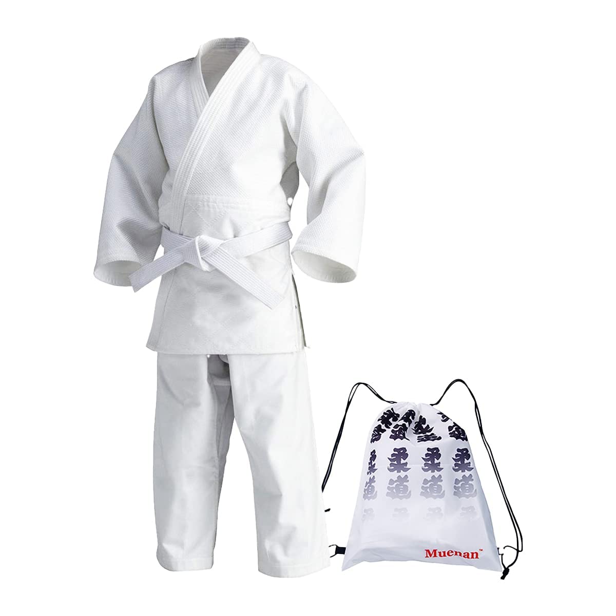 【送料無料】[Muenan] 上製純綿 柔道着 上下セット 帯 セット 授業用 柔道 着 子ども 柔道着 中学生 授..