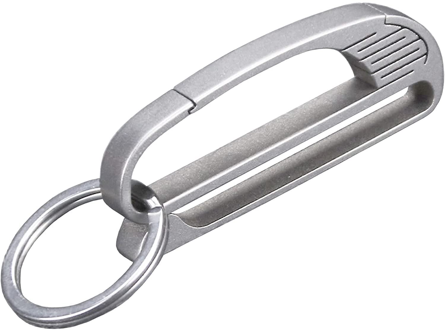 【送料無料】crosscrow キーホルダー チタン ベルトクリップ バイク 落下防止 コンパクト 軽量 シルバー 色：シルバー