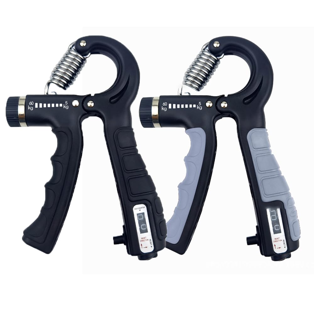 【送料無料】2点セット握力増強器 ハンドグリップ 握力グリッパー カウンター付き 5-60kg負荷調整可能 ..