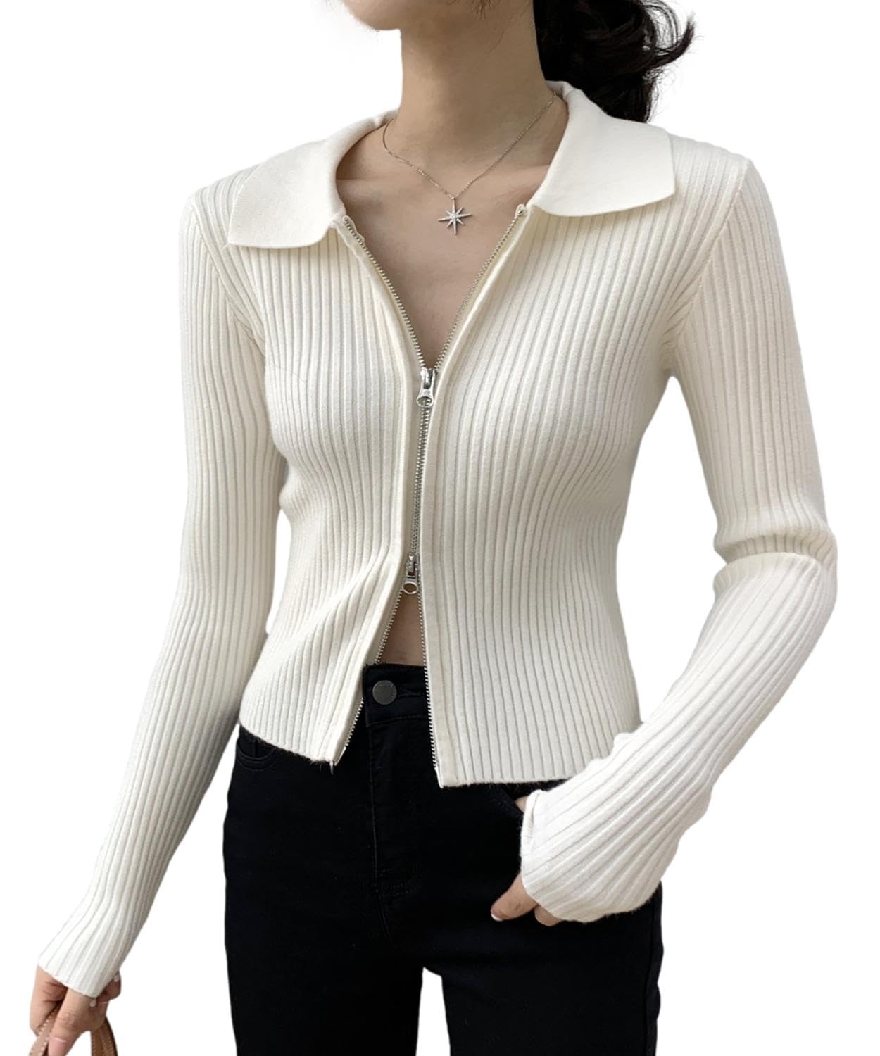 【送料無料】[Four leaf] おしゃれ ニット トップス カーディガン セーター カットソー レディース ジ..