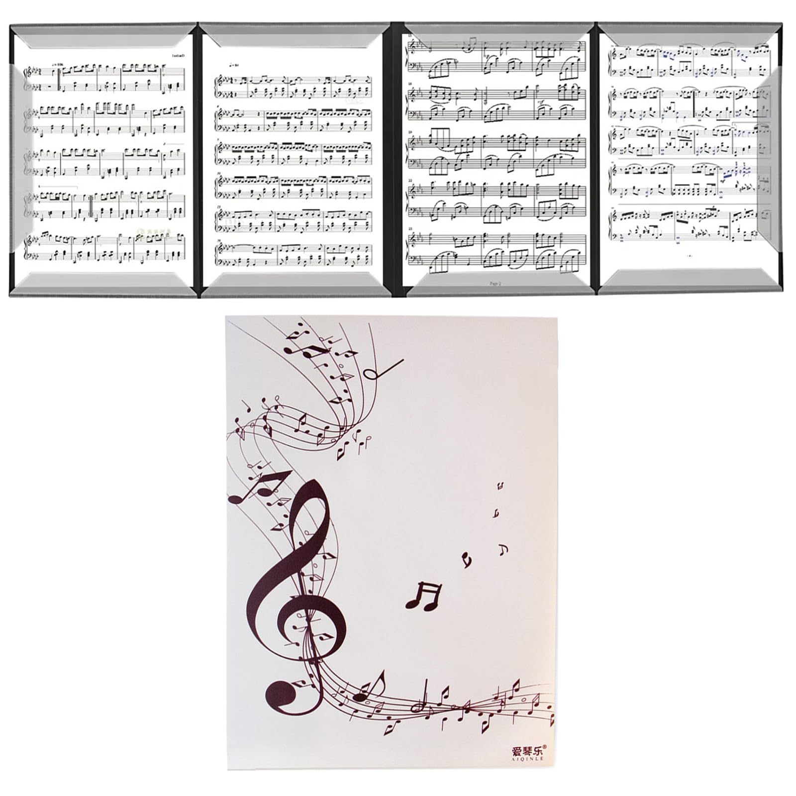 【送料無料】サムコス 楽譜ファイル A4サイズ 反射しない 4面 6枚収納 楽譜を 取り出さずに書き込み可..