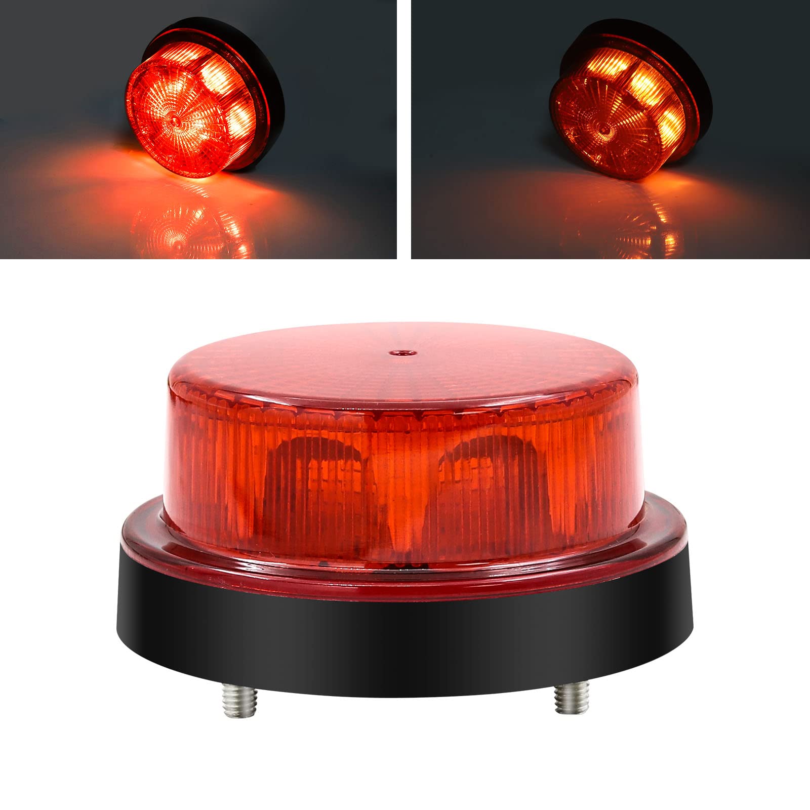 【送料無料】ストロボ ビーコン ライト 緊急ランプ 点滅警告灯 防水 汎用 色：レッド