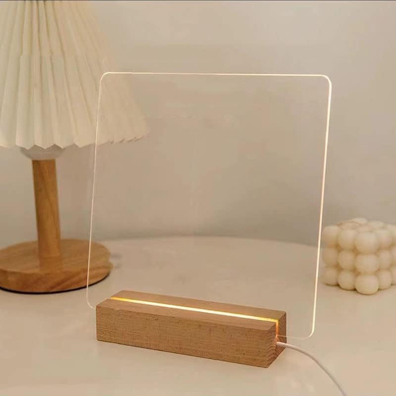 【送料無料】透明ホワイトボード 1台2役 夜灯 メッセージボード アクリル看板 ライティングボード メモ..