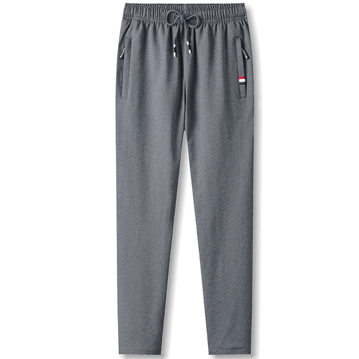 【送料無料】[Aquiver] スウェットパンツ メンズ ジョガーパンツ イージーパンツ ロング丈 綿 ストレッチ 調整紐付き カジュアル大きいサイズ 秋冬 無地 色：2 ダークグレー、サイズ：M