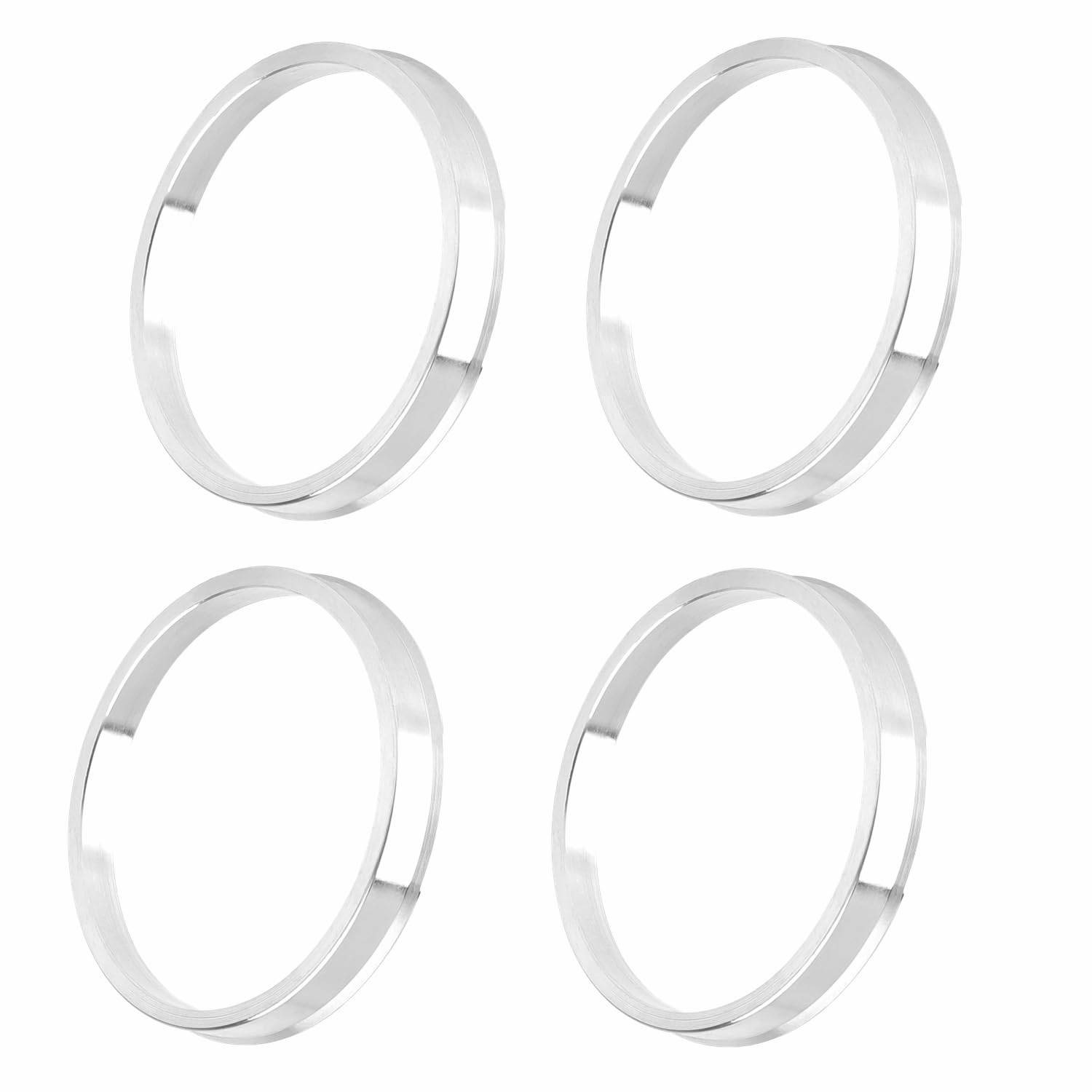 【送料無料】4個入り ハブリング ツバ付き HUB CENTRIC RING アルミ製 サイズ：73.1-66.1mm