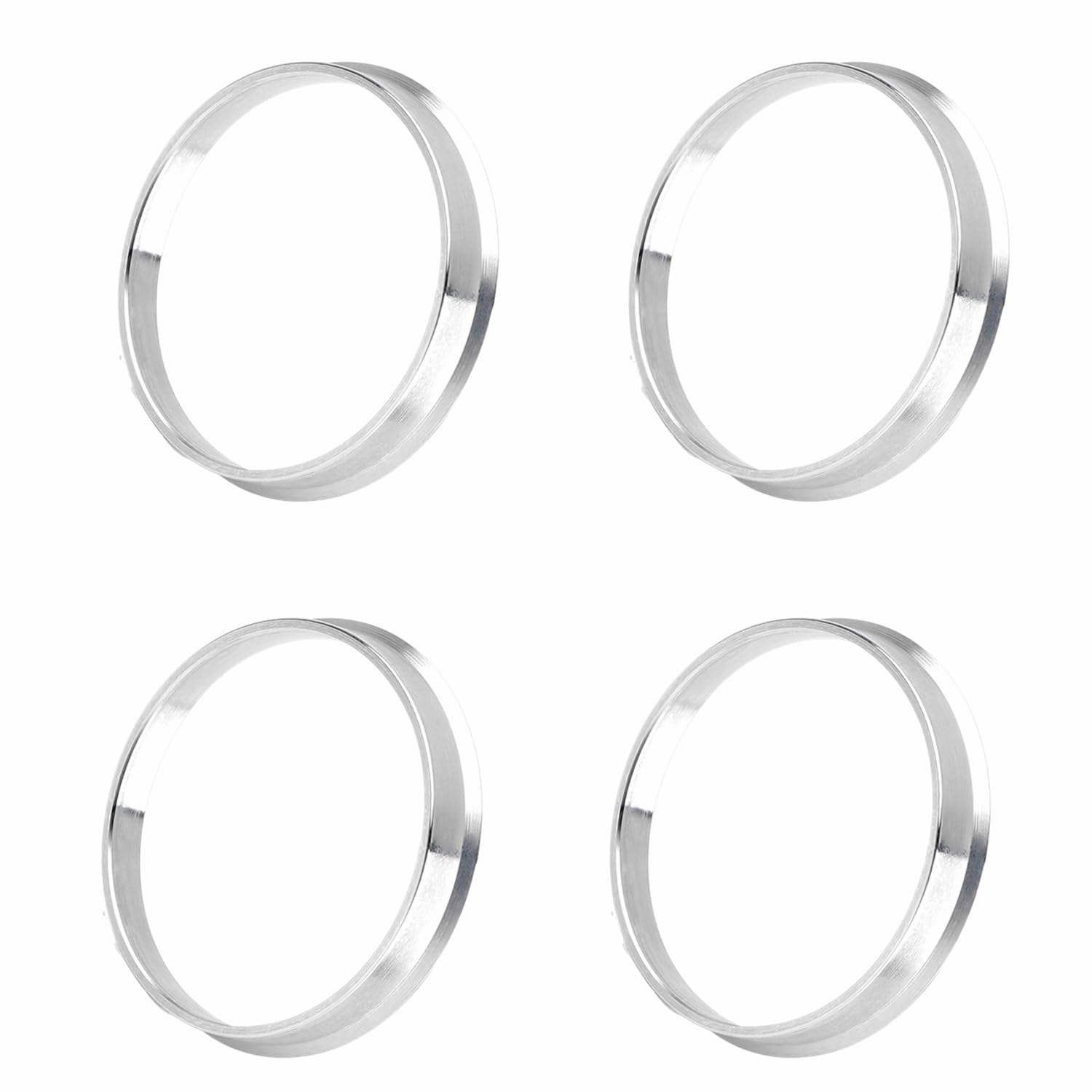 【送料無料】4個入り ハブリング ツバ付き HUB CENTRIC RING アルミ製 サイズ：67.1-63.4mm