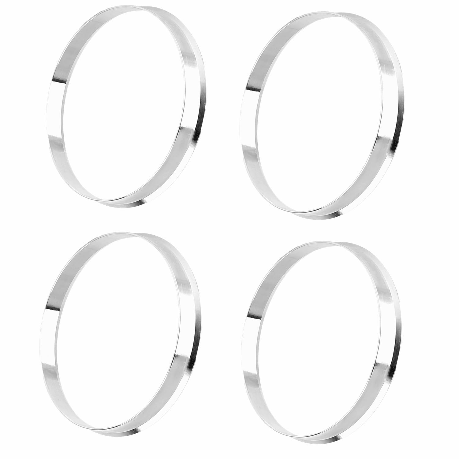 【送料無料】4個入り ハブリング ツバ付き HUB CENTRIC RING アルミ製 サイズ：66.1-65.1mm