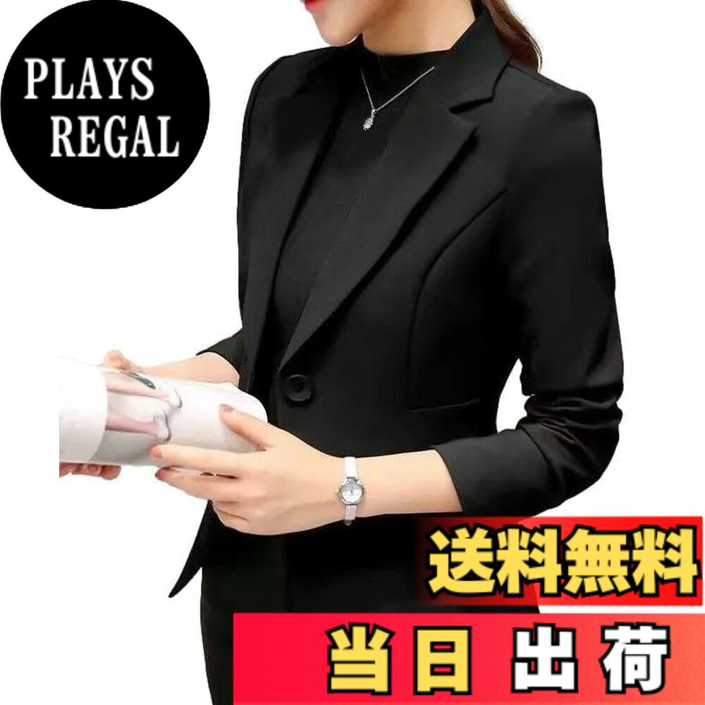 Rakuten - 【送料無料】[Four leaf] ジャケット レディース スーツ きれいめ テーラードジャケット フォーマル 黒 ブラック オフィス カジュアル 上着 背広 大きいサイズ 女性 冬 春 秋 長袖 上品 ブレザー 色：ブラック、サイズ：XL