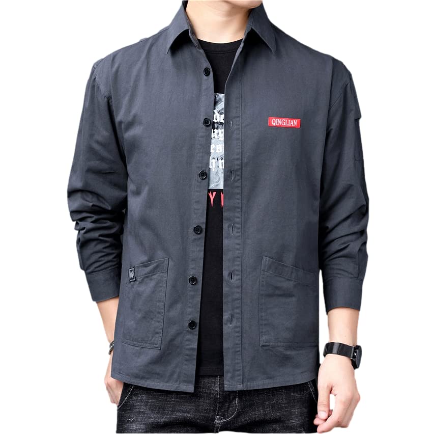 【送料無料】[Four leaf] おしゃれ ワークシャツ メンズ 長袖 トップス 大きいサイズ 春 秋 冬 カジュ..