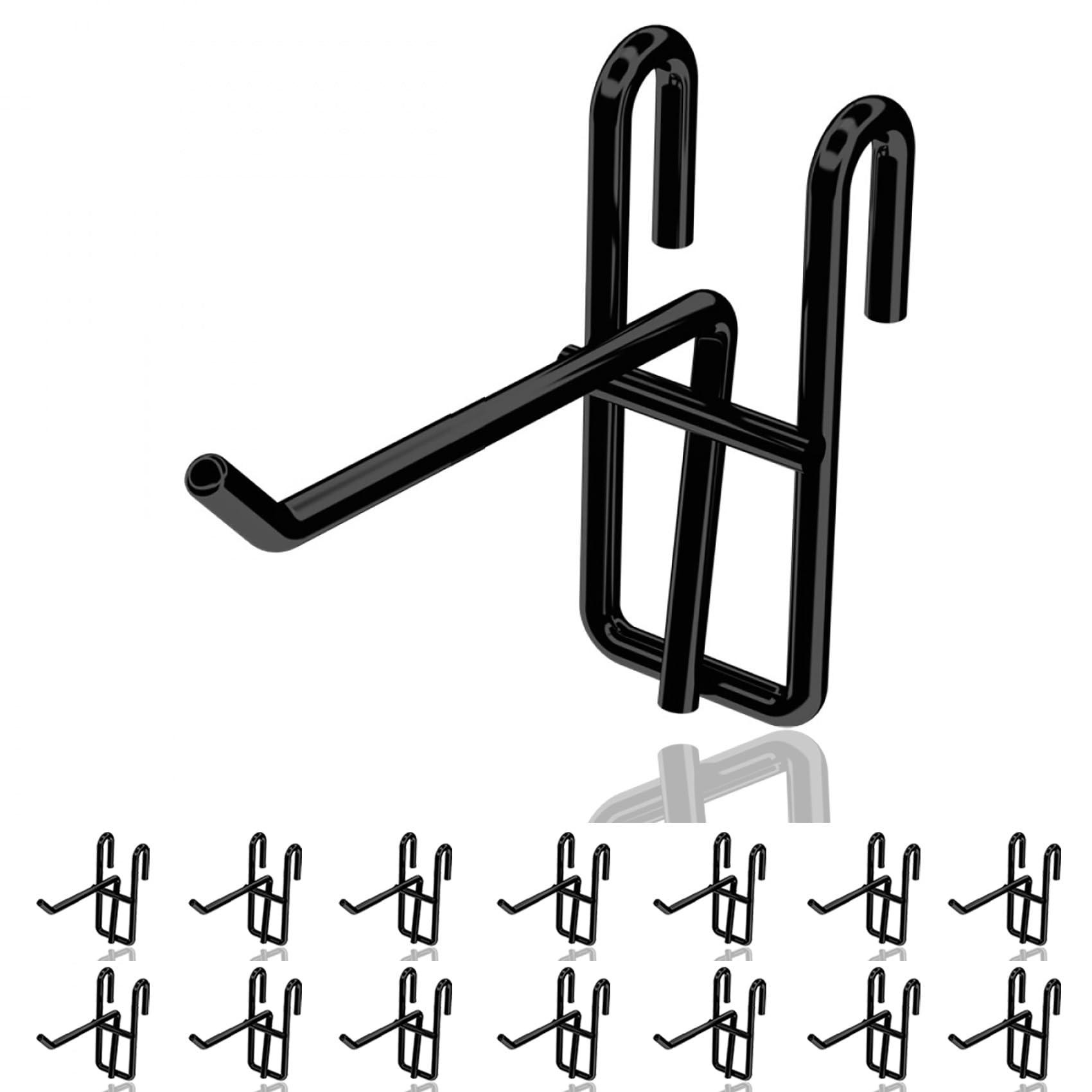 【送料無料】メッシュ パネル フック ネットフック 黒 色：35個 黒 5cm