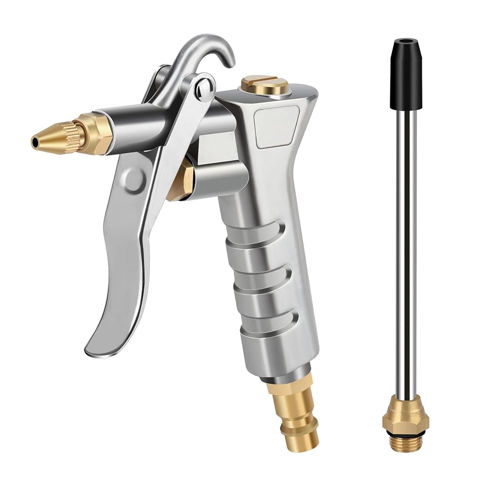 【送料無料】エアダスター エアブローガン エアーダスターガン エア工具用ノズル 12cm強力 金属製 流量..