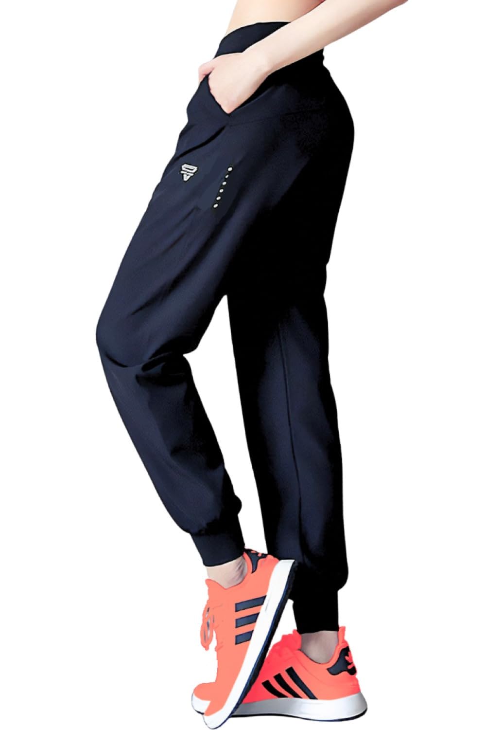 【送料無料】[Monlyu] ヨガパンツ レディース ゆったり ヨガウェア ランニング トレーニング ダンス フィットネス パンツ スポーツウェア ロングパンツ ウェア 吸汗 吸湿 速乾 美脚 体型カバー 色：ブラック、サイズ：XL