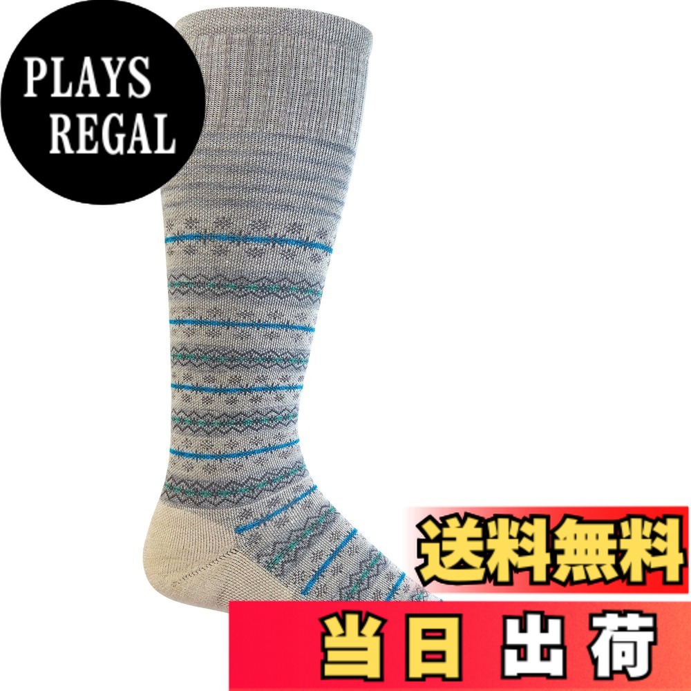商品情報 商品の説明 主な仕様 ミニマムな雪の結晶デザインが施されたロング丈のボーダー柄ソックス。間に入ったビビットなカラーラインもポイントに。ソックウェルのライフスタイル着圧シリーズは昼用や夜用といった時間帯も、お仕事やランニング、旅行、キャンプといったシーンも選びません。どんな時でも足元をサポート。そしてケアする着圧ソックスです。足首からふくらはぎにかけての段階的着圧、シームレスなつま先、締め付けない履き口で、履いた時から脱ぐ時まで着圧による窮屈さを感じさせません。ロッキーマウンテンで自由放牧した羊のウールを使用し、アメリカで製造されています。カスタムメイド「メリノウールxバンブー紡績」の効果・温度調節機能・ソックスのニオイの抑制・蒸れにくい・耐久性中圧力 15-20mmHg / ウルトラライトクッション（★☆☆）brM/L(24.0cm-26.5cm) # 【送料無料】[ソックウェル] メリノウール 着圧 ソックス 【MINI FAIRISLE】 M/L Barley バーレイ 仕事や趣味で長時間立ちっぱなしのあなたへ、足のむくみや疲れが気になりませんか？多くの方が感じるそんな悩みを、[ソックウェル]のメリノウール 着圧ソックスが解決します。段階的な着圧設計により、気になる足首からふくらはぎまでをしっかりサポート。これにより、長時間の使用でも快適さを保ちます。さらに、メリノウールを使用しているため、温度調節や蒸れにくさも優れています。これ一つで、日常生活はもちろん、旅行やビジネスシーンでも活躍します。あなたの足元を守る、頼れる一足になることでしょう。ぜひお試しください。 ## スタイリッシュなデザインと機能性 [ソックウェル]の着圧ソックスは、そのデザイン性も特筆すべきです。ミニマムな雪の結晶デザインとボーダー柄が施されており、普段使いはもちろん、特別な日にも最適です。ビビットなカラーラインがアクセントとなり、どんな服装にも合わせられます。これにより、着圧ソックスに対する抵抗感がなくなるでしょう。長時間履いていても見た目が気になることはありません。 さらに、ウール素材を使用しているので、天然の温かさを提供しつつも、通気性や吸湿性にも優れています。特に季節が変わる今、足元をしっかりと温める効果が期待できるのも嬉しいポイントです。仕事先でも、移動中でも、長時間の着用を想定して作られたこのソックスは、快適さをキープし、ストレスを感じさせません。普段の生活を少しでも楽にしたい方におすすめです。 着圧ソックスが持つメリットは、むくみや疲れを軽減するだけでなく、姿勢や血行にも良い影響を与えます。今まで感じていた不快感が和らぎ、軽やかな足取りで日常を送ることができるでしょう。ぜひ、このメリノウール着圧ソックスを手に入れて、日常生活を一歩快適なものにしてみませんか。 ## 段階的着圧設計の重要性 着圧ソックスの最大の特徴は、段階的な圧力を利用することです。これは、血流を促進し、むくみを防ぐための重要な機能です。ソックウェルのモデルは、足首からふくらはぎにかけて徐々に圧力が変化する設計がなされています。この設計によって、足の筋肉がしっかりサポートされ、疲れにくくなります。 日常生活や仕事が忙しい中で、どうしても足元の疲労感が増してしまうことがあります。特に長時間の立ち仕事をする方は、その影響を強く感じるかもしれません。しかし、このソックスを使うことで、持続的なサポートを受けることができるのです。製品を履いた瞬間から、その違いを感じることができるでしょう。 さらに、この着圧ソックスはシームレスなつま先設計が施されています。これにより、つま先の締め付け感がなく、長時間履いても快適に過ごせます。履き口も締め付けず、ストレスフリーなフィット感を実現。これなら、日中移動が多いビジネスシーンでも活躍するでしょう。 快適さと機能性を兼ね備えたこのソックスを日常に取り入れることは、自分へのご褒美にもなります。無理なく着圧効果を感じつつ、毎日をアクティブに過ごしたい方にぴったりのアイテムです。 ## メリノウールの特性 メリノウールは、その高い品質と特性から、多くの方に選ばれています。この素材は、自然の温かさを保ちつつも、非常に高い吸湿性を持っています。このため、冬場でも足元が蒸れることなく、快適さを保ってくれます。また、温度調節機能も優れており、寒い日でもしっかりと温かさを提供します。 ロッキーマウンテンで自由放牧された羊のウールを使用しているため、信頼性が高く、製品の耐久性にも優れています。使い込むほどに愛着が湧くと同時に、その品質の高さを実感することでしょう。 また、メリノウールには、ニオイを抑える作用もあります。長時間の使用でも気になる臭いを軽減し、さらなる快適さを実現しています。この機能は、特にアウトドアやスポーツを楽しむ方にとって大きな魅力です。手間のかかるお手入れも少なく済むため、忙しい方にも最適です。 忘れてはいけないのは、洗濯も簡単であること。メリノウールは、お手入れが楽なため、日常使いにピッタリです。このように、メリノウールの持つさまざまな特性が、あなたの日常に新たな価値を提供してくれます。柔らかさと快適さを兼ね備えたこのソックスを、ぜひ手に取ってその良さを体感してみてください。 ## 使い方と注意点 [ソックウェル]のメリノウール着圧ソックスは、基本的に日常生活の中で使用することを前提としています。通勤や通学、リラックス時にも活躍しますが、長時間の着用を意識した場合、脱ぎ着のタイミングに気を付けてください。毎日のご使用で、しっかりその効果を発揮します。 洗濯時は、手洗いや洗濯ネットの使用をおすすめします。温度設定や洗剤にも気を使うことで、長持ちさせることができます。デリケートな素材を使用しているため、強い洗剤や柔軟剤は避けましょう。 履く際には、つま先をしっかりと入れてから足全体を包み込むようにしましょう。これにより、着圧効果が最も得られます。特に初めて使用する際は、ゆっくりと慣れていくと良いでしょう。 また、足のサイズに合わせたM/L選択が重要です。サイズ選びを間違えると、着圧効果を十分に感じることが難しくなります。自分の足のサイズをよく確認してからの購入をお勧めします。 このように、使い方や注意点をしっかり把握した上で、メリノウール着圧ソックスを取り入れることで、健康で快適な毎日を実現できるでしょう。 ## まとめ - [ソックウェル]のメリノウール着圧ソックスは、疲れやむくみを軽減します。 - スタイリッシュなデザインで、ビジネスシーンにもぴったりです。 - 段階的な着圧設計により、血流を促進します。 - 高品質なメリノウールを使用し、温かさと通気性を両立。 - 簡単なお手入れで、長期間の使用が可能です。 ぜひ、このソックスを試してみて、快適な日常を手に入れてください。あなたの足元をサポートし、より良いライフスタイルを実現してくれることでしょう。