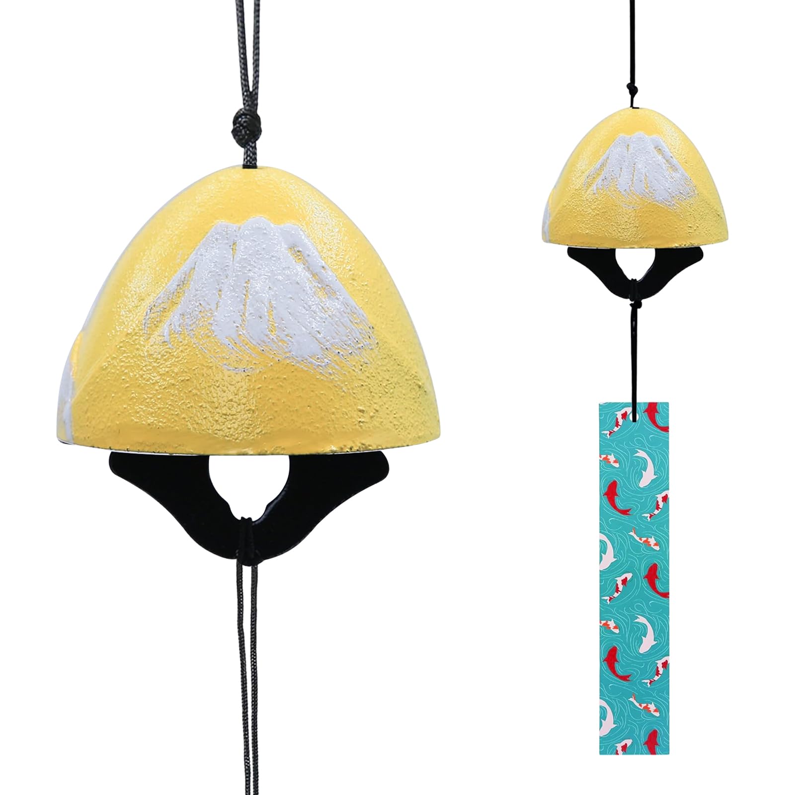 【送料無料】Topatrol 風鈴 鋳鉄製 屋外・玄関用 手作り 癒し音 おしゃれ プレゼント 贈り物 ぶら下げチャイム 夏の風物詩 涼しい 清涼 人気 装飾 南部鉄器 釣鐘 松実 松ぼっくり 伝統工芸 短冊付き いい音 澄んだ音 かわいい 色：マルチカラー、サイズ：FREE