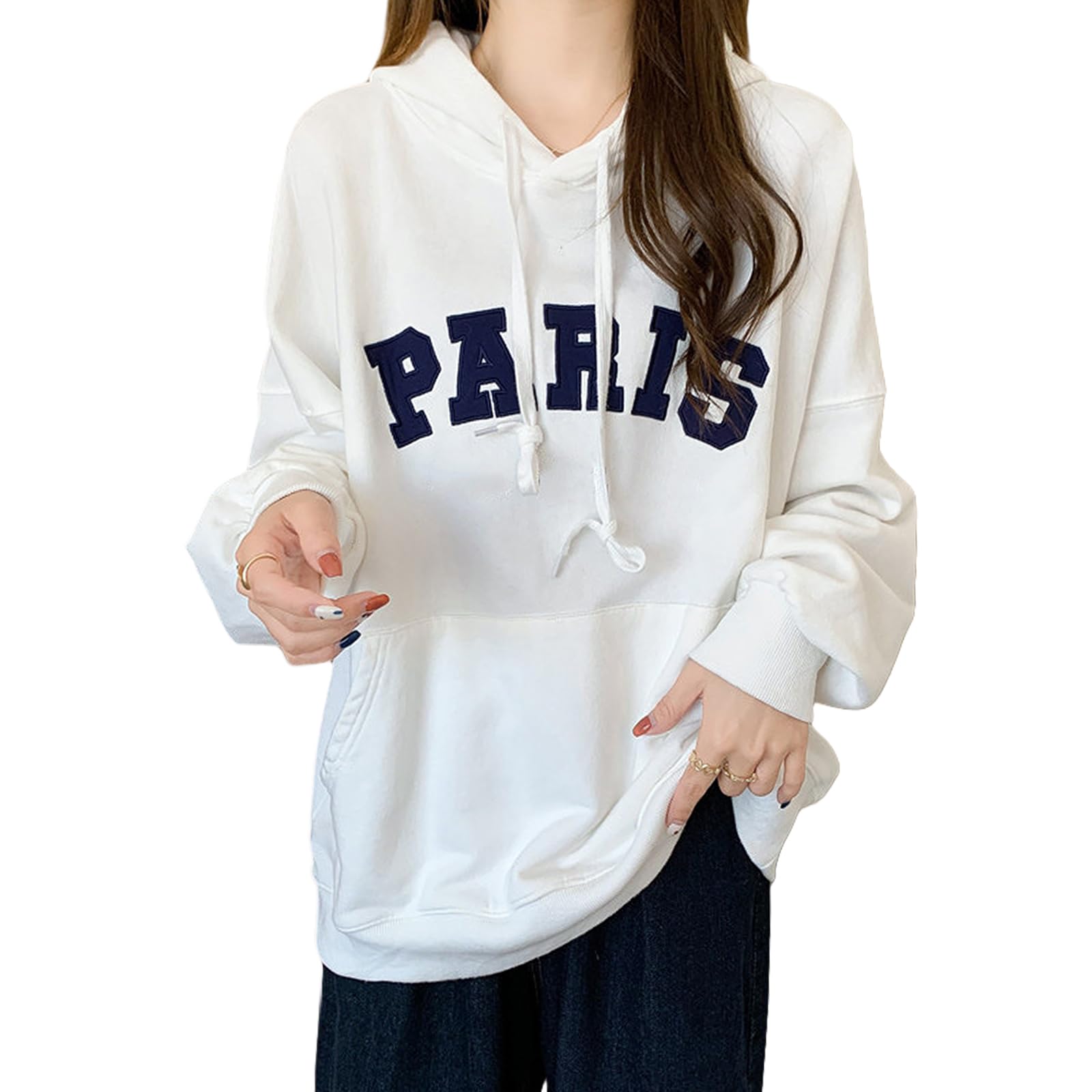 【送料無料】[TeMibery Lyric] パーカー レディース ロゴ トレーナー 長袖 スウェット ゆったり カジュ..