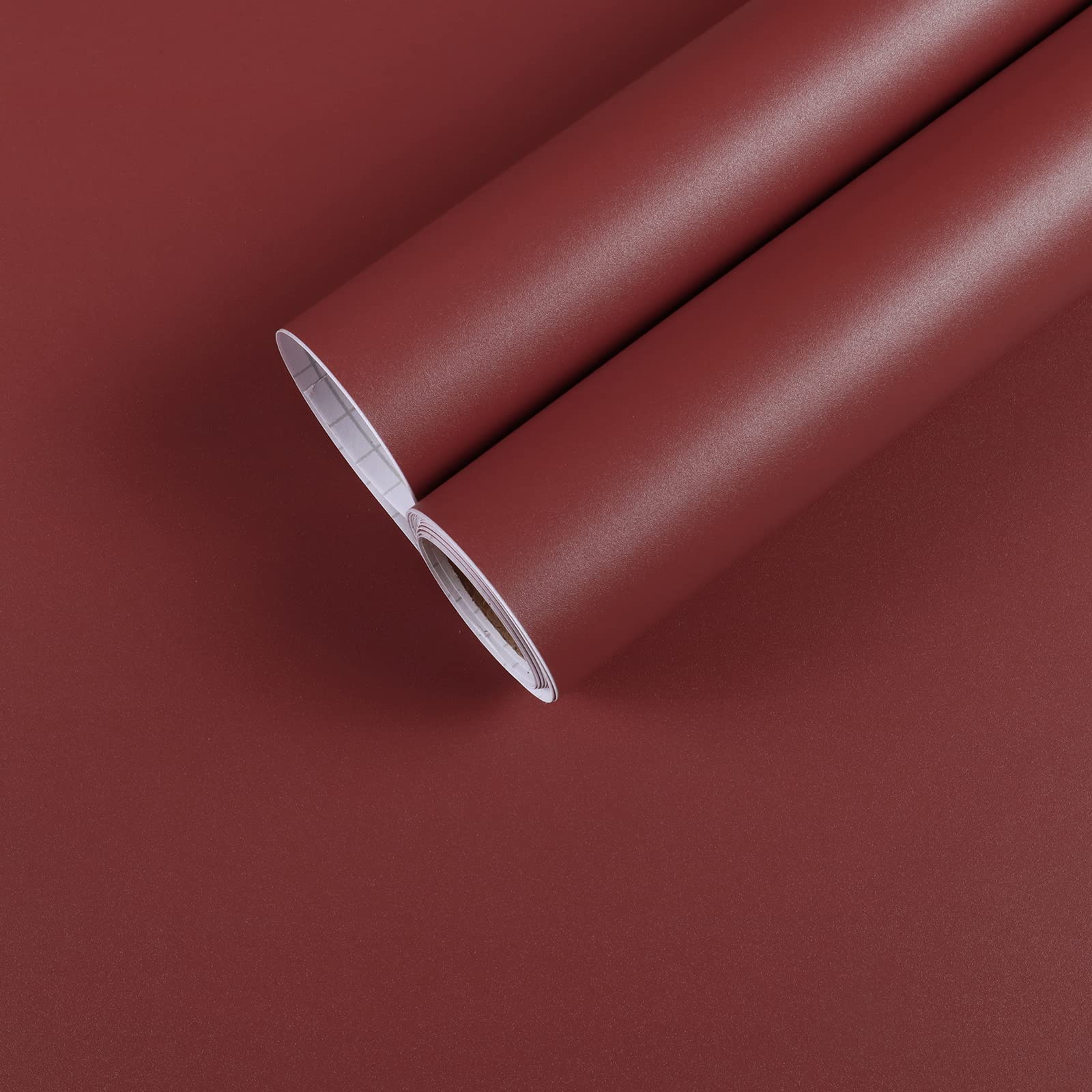 【送料無料】CHIHUT 壁紙シール リメイクシート のり付き カッティングシート 無地 厚手 ウォールステッカー ふすま紙 インテリア 耐熱 防水防汚防油 簡単 はがせる壁紙 補修 リフォーム 模様替え 貼り直し カット目盛り付き DIY 色：レッド、サイズ：幅76 cm x 長さ3 m