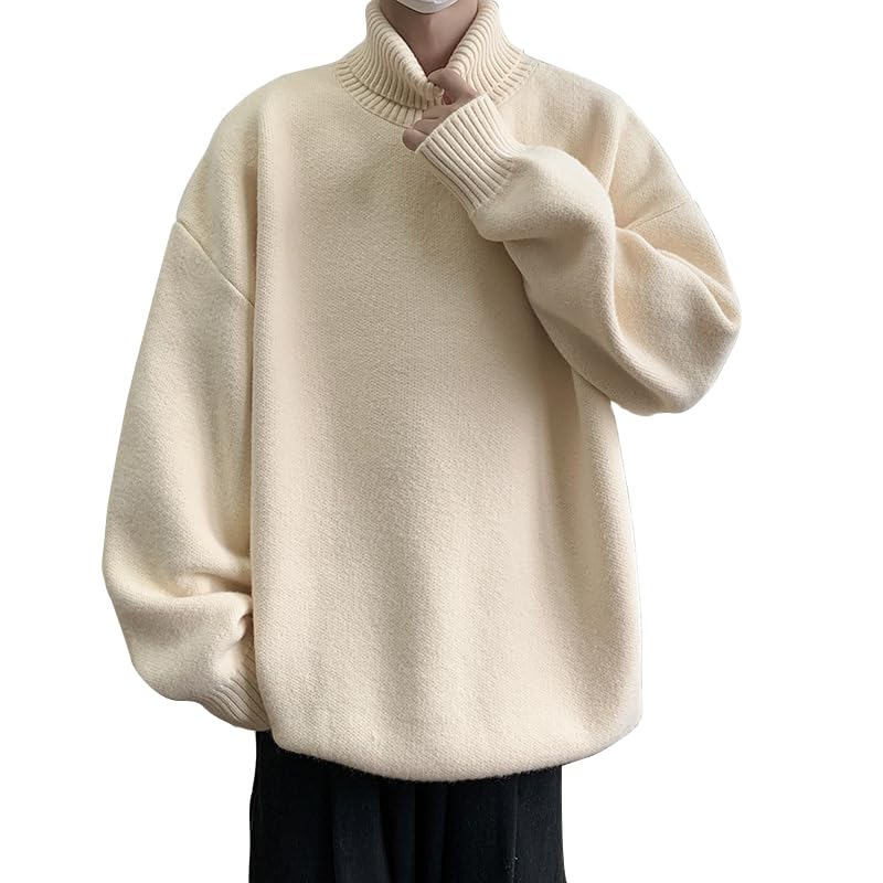 【送料無料】[Metakey] メンズ セーター タートルネック 大きいサイズ ゆったり ニットセーター シンプ..