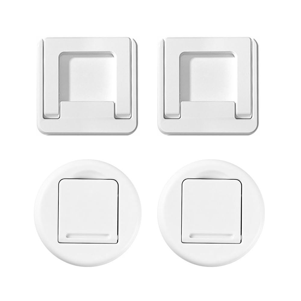 【送料無料】4pcs窓ロック 窓ロックストッパー フィクサー ドアと窓のロック ガラス窓クリップ 安全ロック 穴あけ不要 落下防止 赤ちゃん防止 取り付け簡単 色：四角形2個＋円形2個