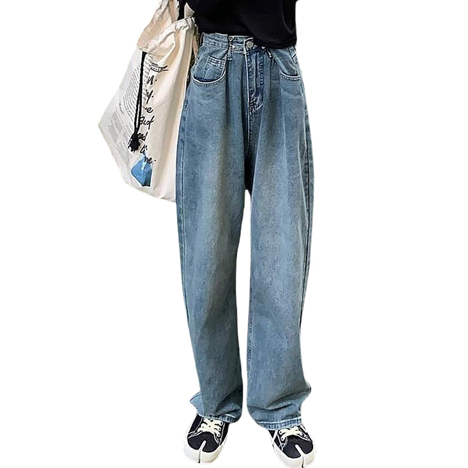 【送料無料】[TeMibery Lyric] デニム レディース ロングパンツ ワイドパンツ ハイウエスト ズボン ゆ..