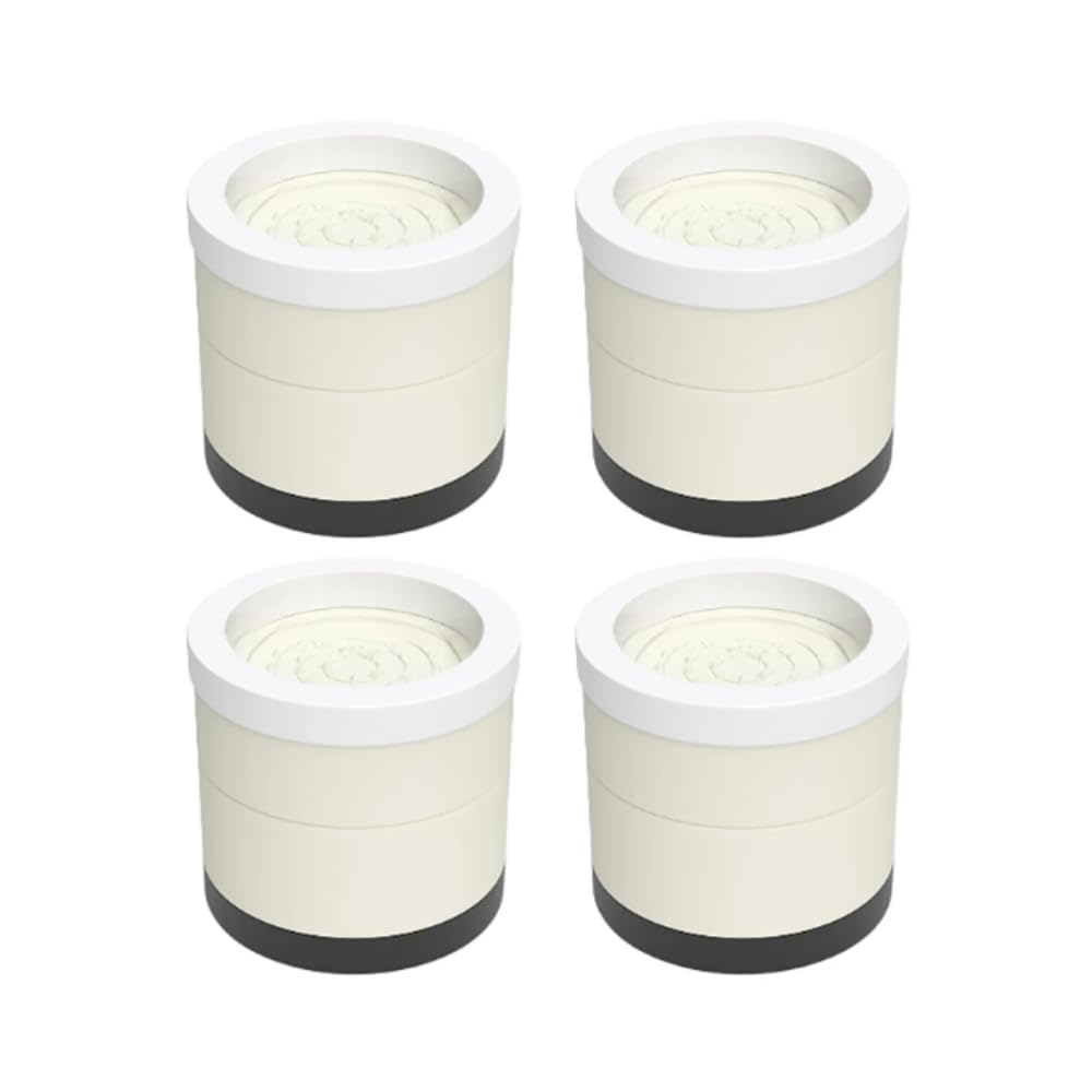 【送料無料】Tropchou 高さ調整 継脚 丸脚 テーブル 机 椅子 ソファ ベッド こたつ 継ぎ足し 丸型 4個セット 色：ホワイト、サイズ：2段