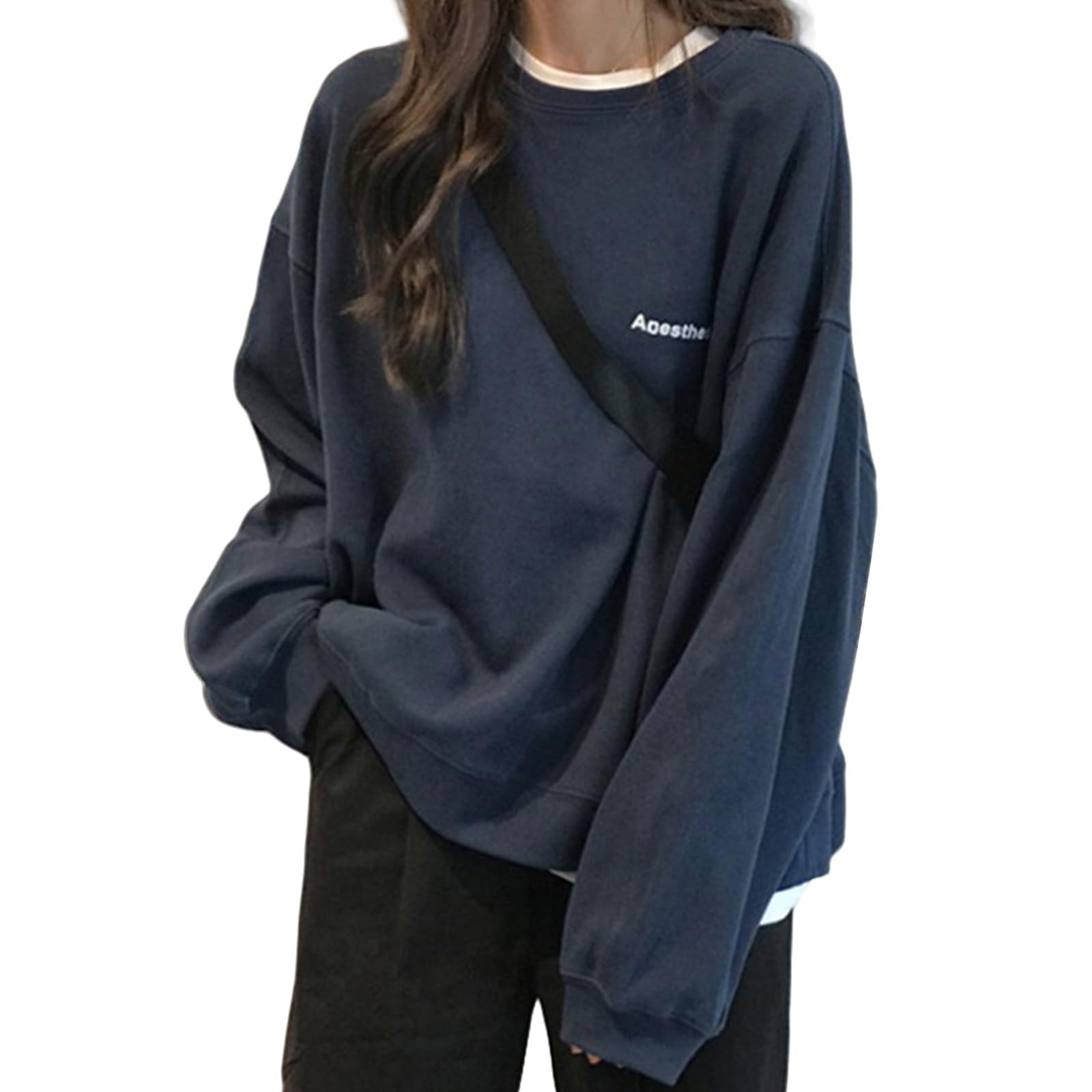 【送料無料】[TeMibery Lyric] トレーナー レディース 長袖 ロゴ スウェット シンプル カジュアル トッ..