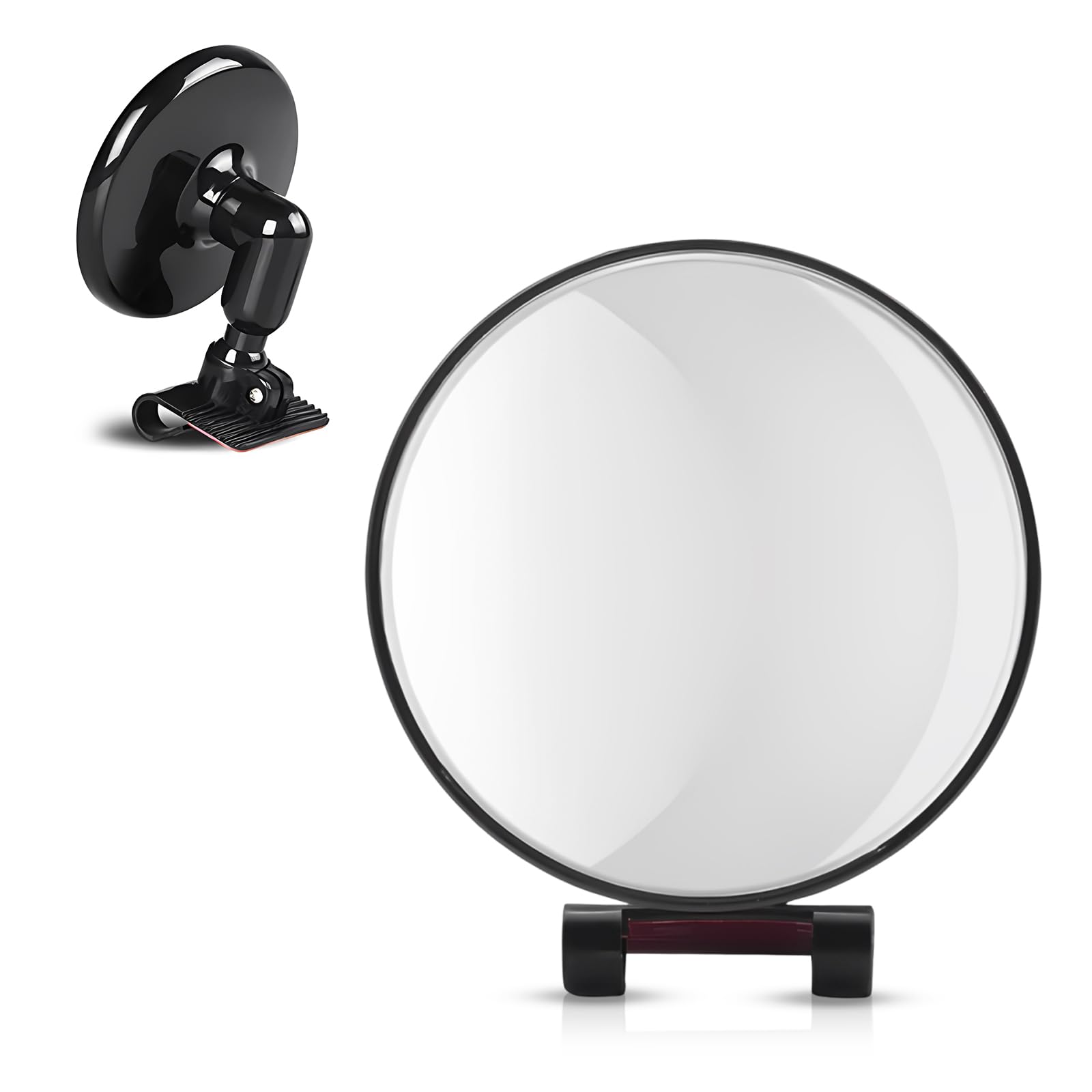 【送料無料】車用補助ミラー スリムサブミラー 死角をカバー クリップオン 簡単取付 角度調整可 色：ブ..