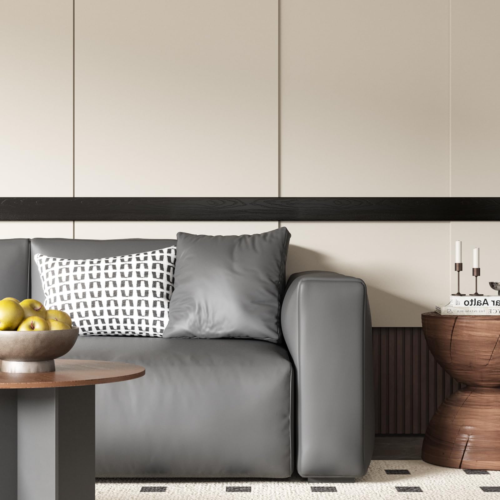 【送料無料】CHIHUT 壁紙 マスキングテープ 10x1500cm ブラック 木目シート 自粘着 剥がせる壁紙 リメイクシート カッティングシート リフォーム 押入れ 戸棚 模様替え 家具DIY 賃貸OK 厚手 補修 インテリア ふすま紙 貼りやすい 接着剤 色：ブラック、サイズ：10x1500cm