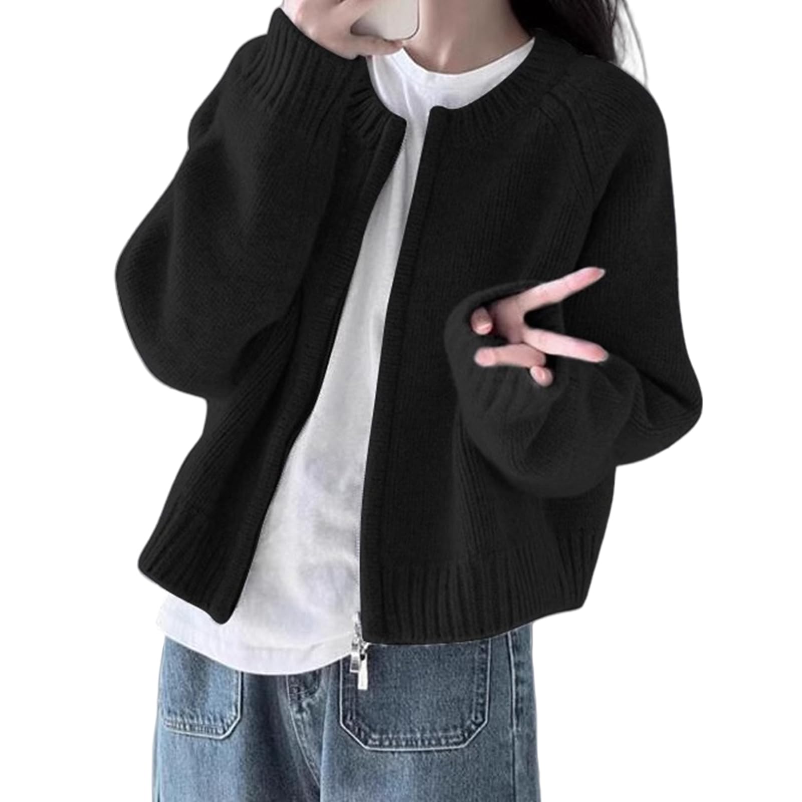 【送料無料】[TeMibery Lyric] ニットカーディガン レディース ベスト カジュアル Vネック 無地 重ね着..