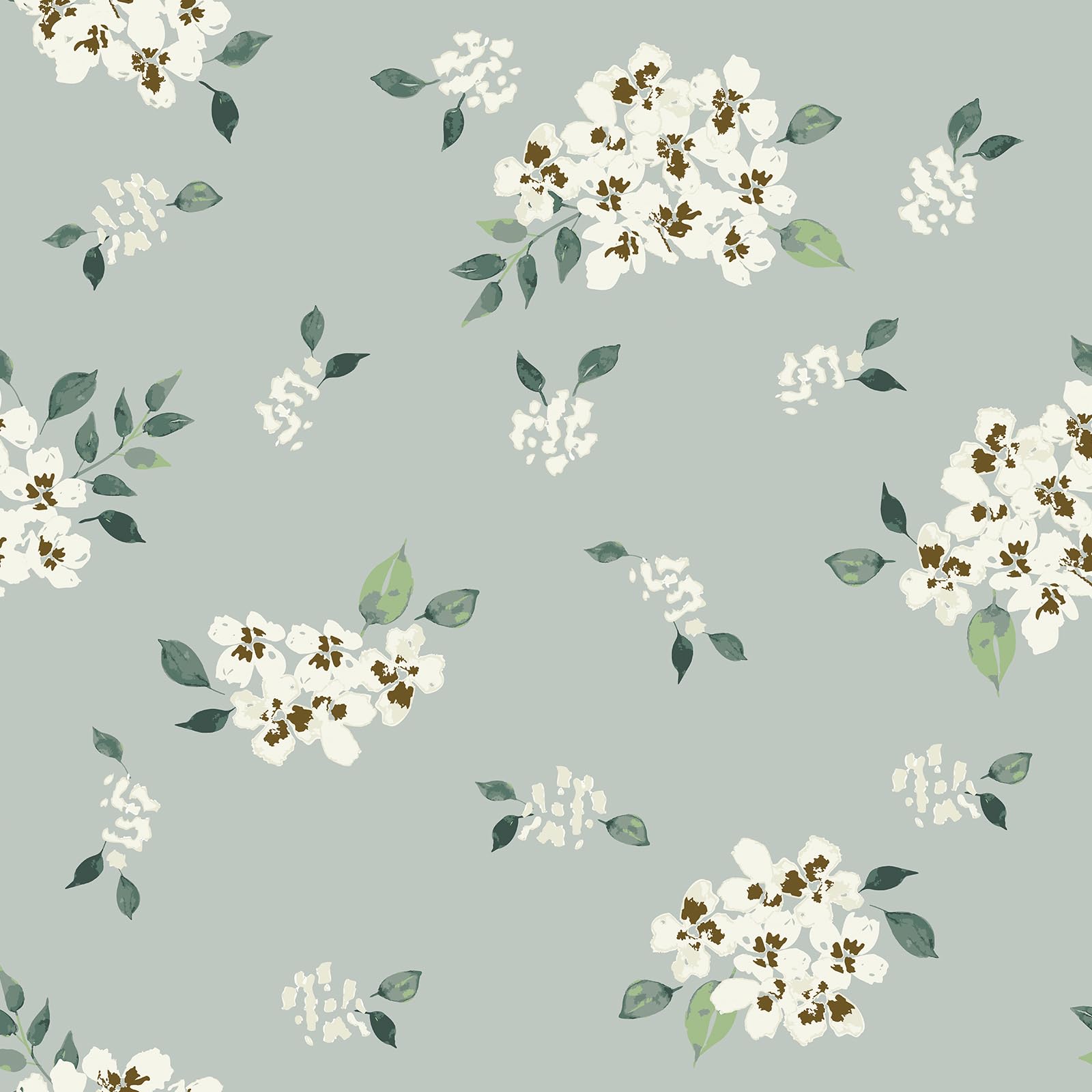 【送料無料】VaryFloral 壁紙 リメイクシート ウォールステッカー 花柄 幅61cmx長さ3m はがせる壁紙 フラワー のり付き 簡単な貼り付け 透けない 保護シート リフォーム 補修 カッティングシート ふすま紙 ク 色：ライトグリーンxホワイト、サイズ：幅61 cm x 長さ3 m