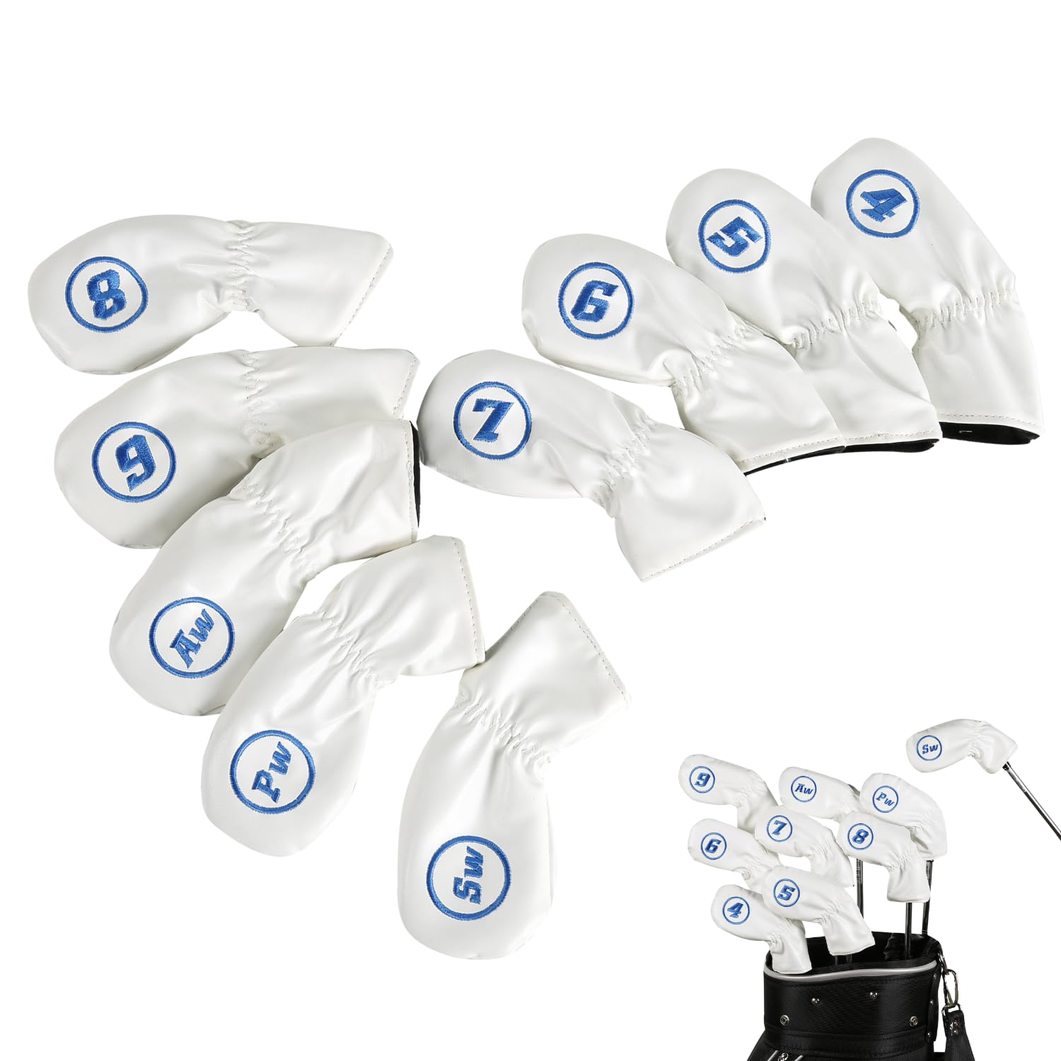 【送料無料】ゴルフ ヘッドカバー ゴルフクラブ AW PW SW 4番〜9番 アイアンカバー ウェッジカバー Golf アクセサリー スポーツギア プレゼント ...