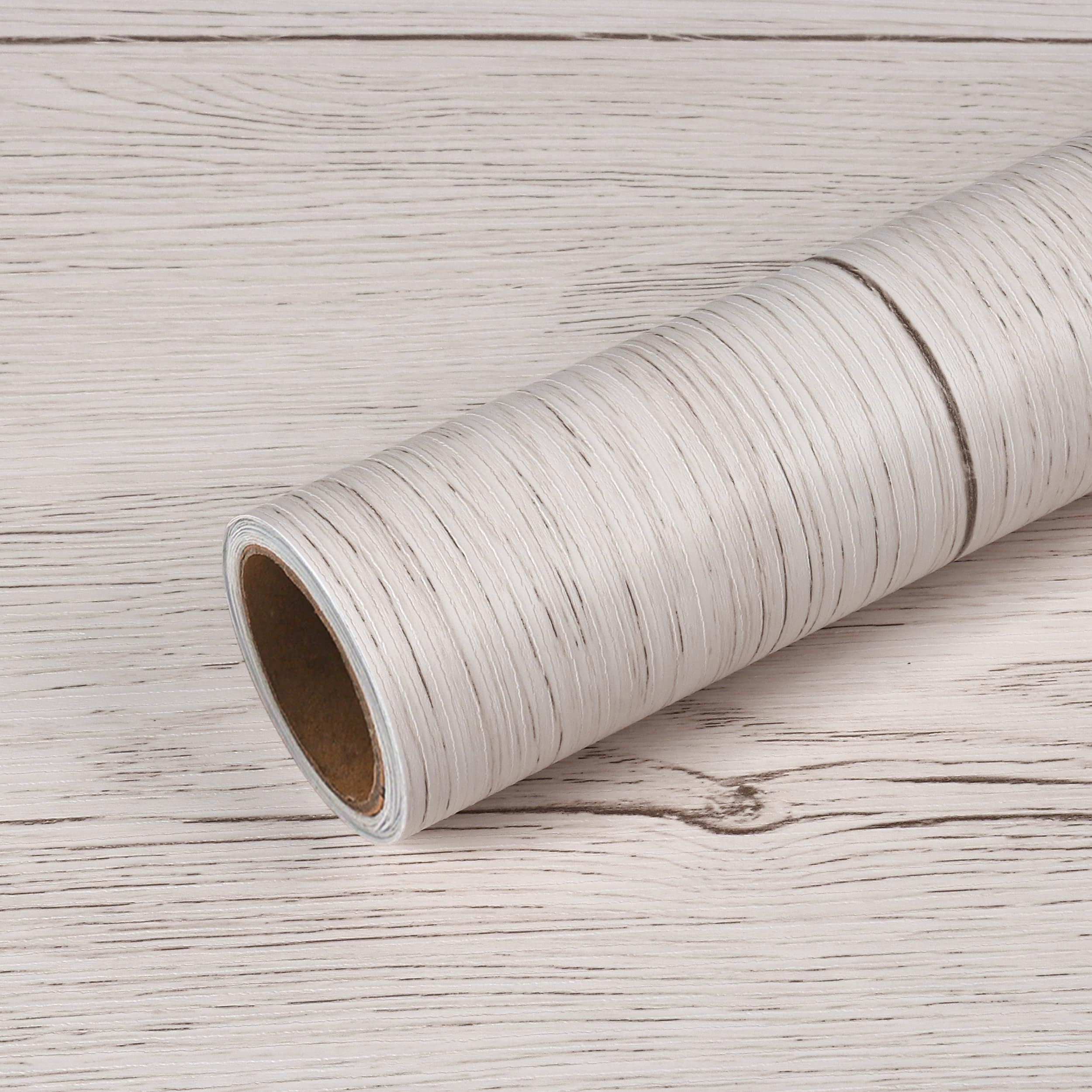 【送料無料】VEELIKE リメイクシート 木目 防水壁紙シール 高耐久 DIY 木目調シート ミルクホワイトし 白 3m 9m 色：ミルクホワイト、サイズ：幅40 cm x 長さ9 m