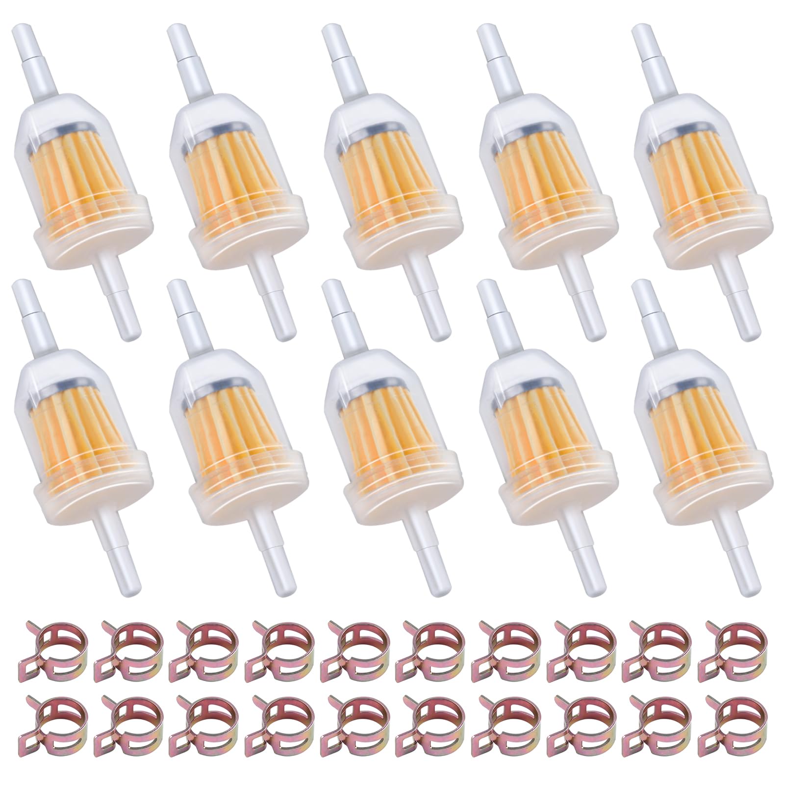 【送料無料】GOLD DEER 10個セット 燃料フィルター 1/4インチ X 5/16インチ 磁石付き 20個 14mm 燃料ホ..