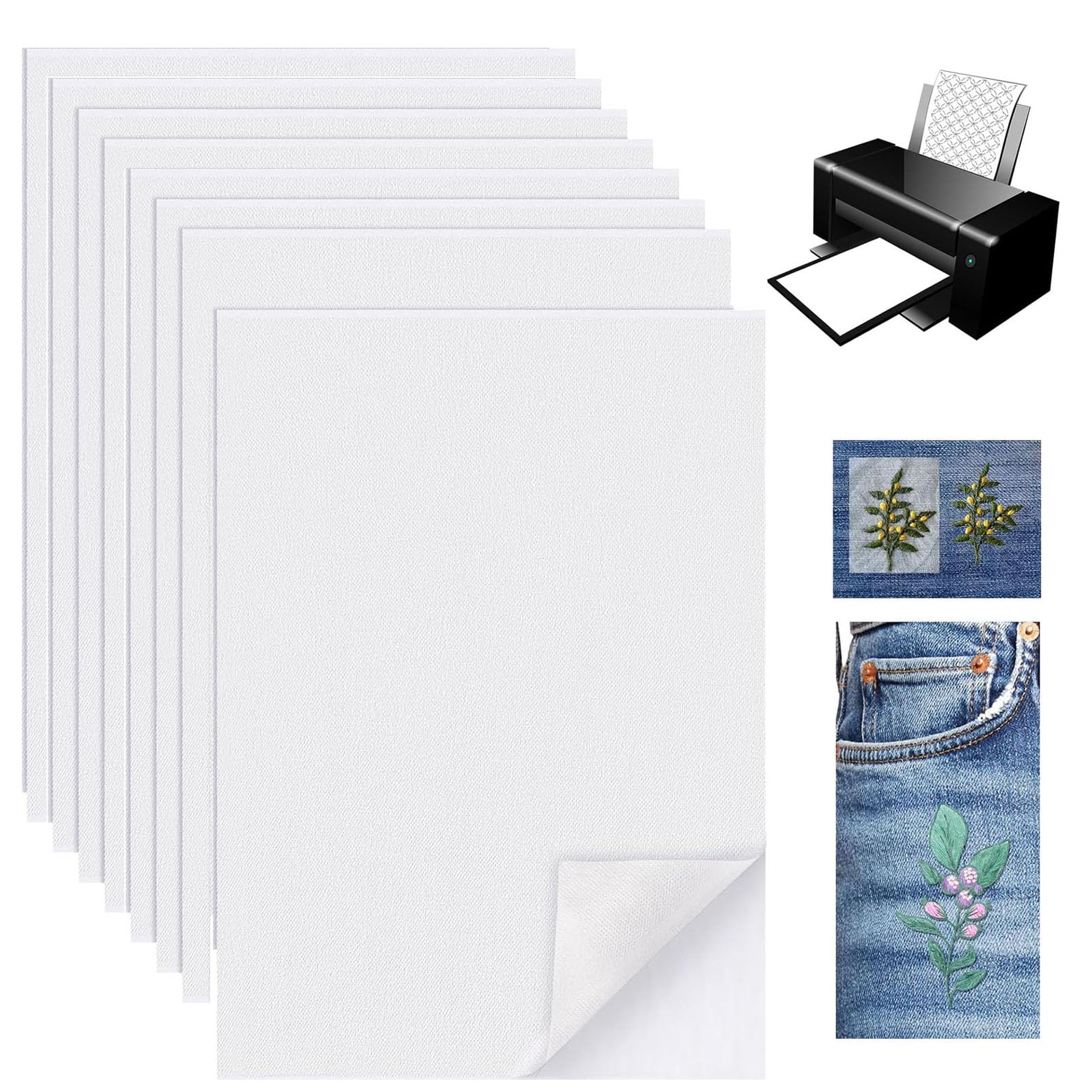 【送料無料】サムコス 刺繍シート 粘着刺しゅう用 A4紙 水溶性シート 印刷可能な刺繍紙 刺繍に適したパ..