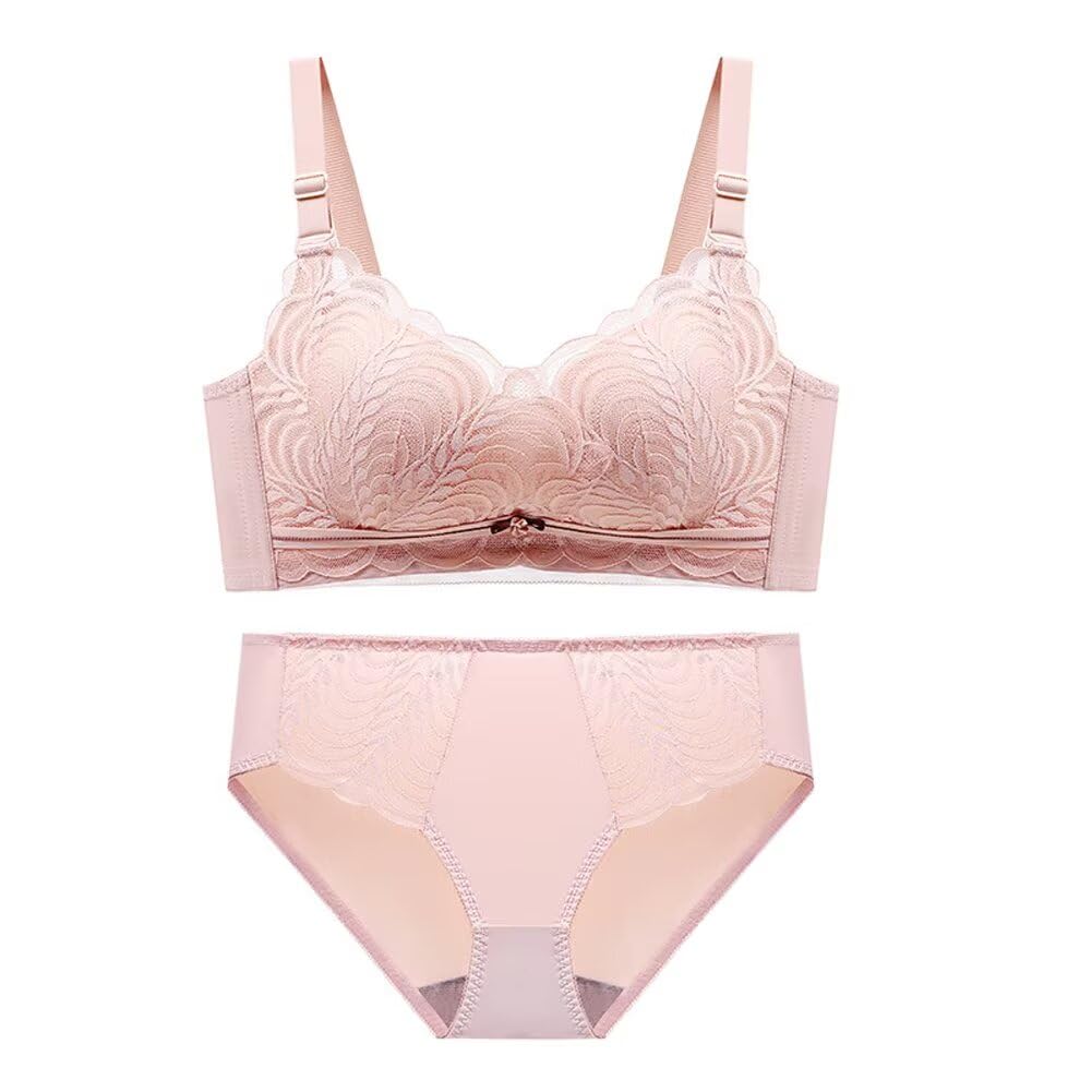 【送料無料】[Quntum A.E] 盛りブラ 極厚6cmパッド入り ノンワイヤー 3つのスタイル セクシーランジェリー 下厚カップ バッククロス ブラ 単品 ブラジャー バストアップ 谷間メイク 持ち上げ 寄せブラ 色：ピンクXセット、サイズ：XL