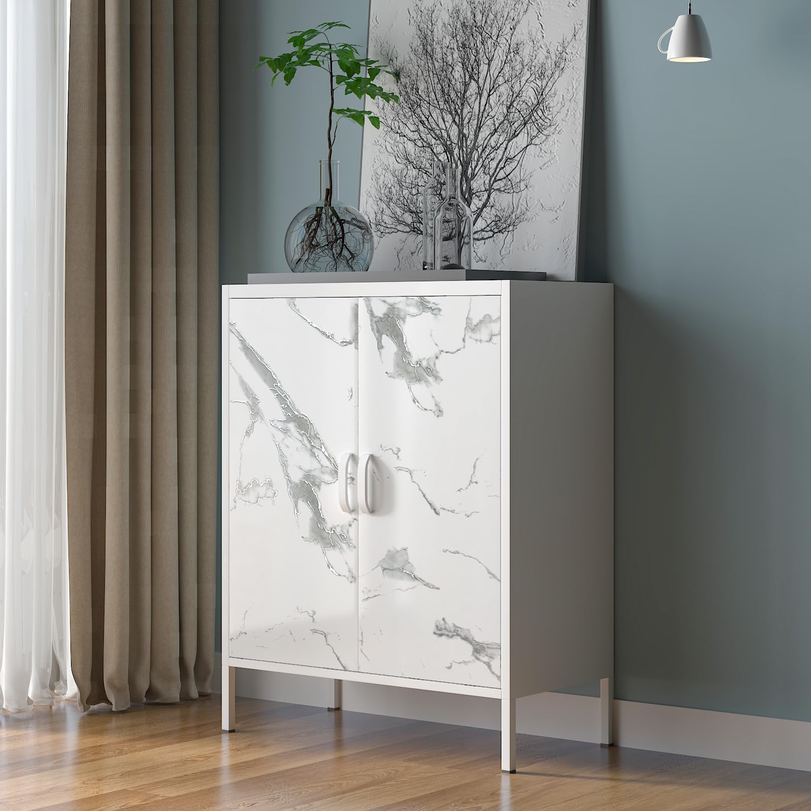 【送料無料】CHIHUT ウォールステッカー 壁紙 30cmx260cm 大理石 リメイクシート 灰x白 貼って剥がせる 強い粘着性 防水/油汚れ防止 北欧風 おしゃれ マーブル調 インテリア キッチン トイレ 居間 寝室 古い家具対応 DIY テーブル キャビ 色：白x灰、サイズ：30x260cm