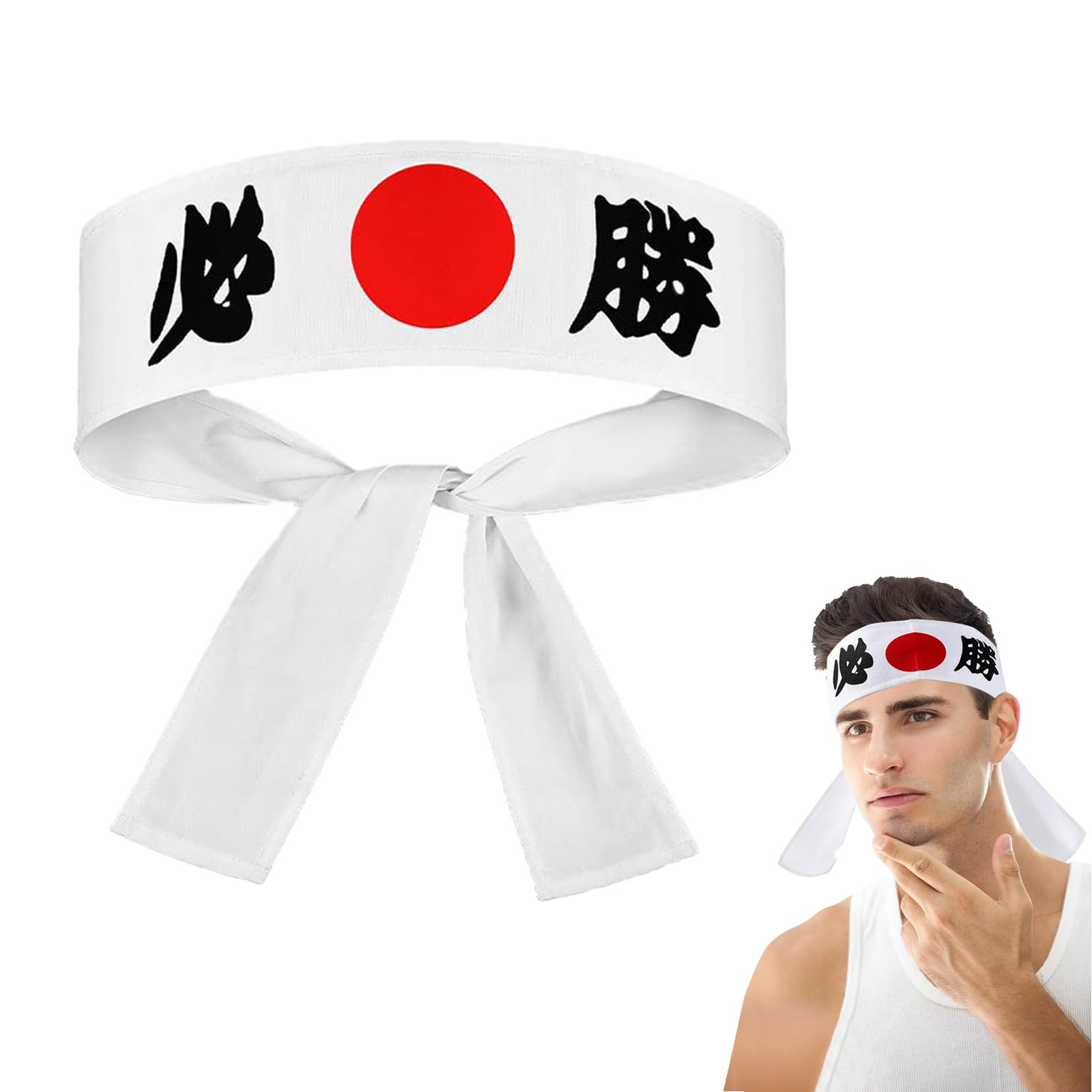 【送料無料】必勝ハチマキ 応援専用 受験合格や選挙 運動会の勝負で大活躍 色：白い必勝、サイズ：97cm